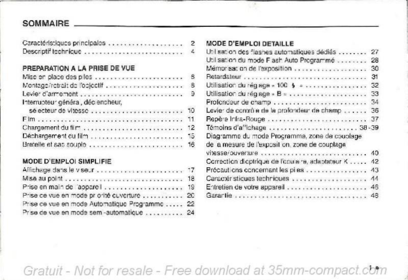 PENTAX P30 User Manual