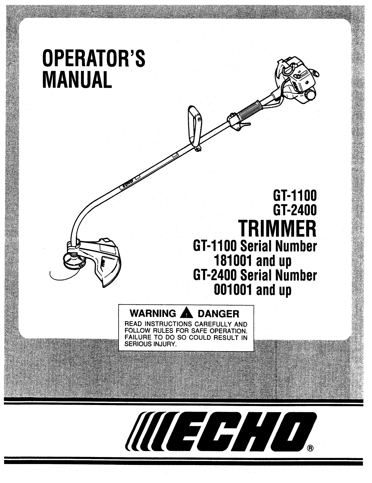 Echo 181001, 1001 User Manual