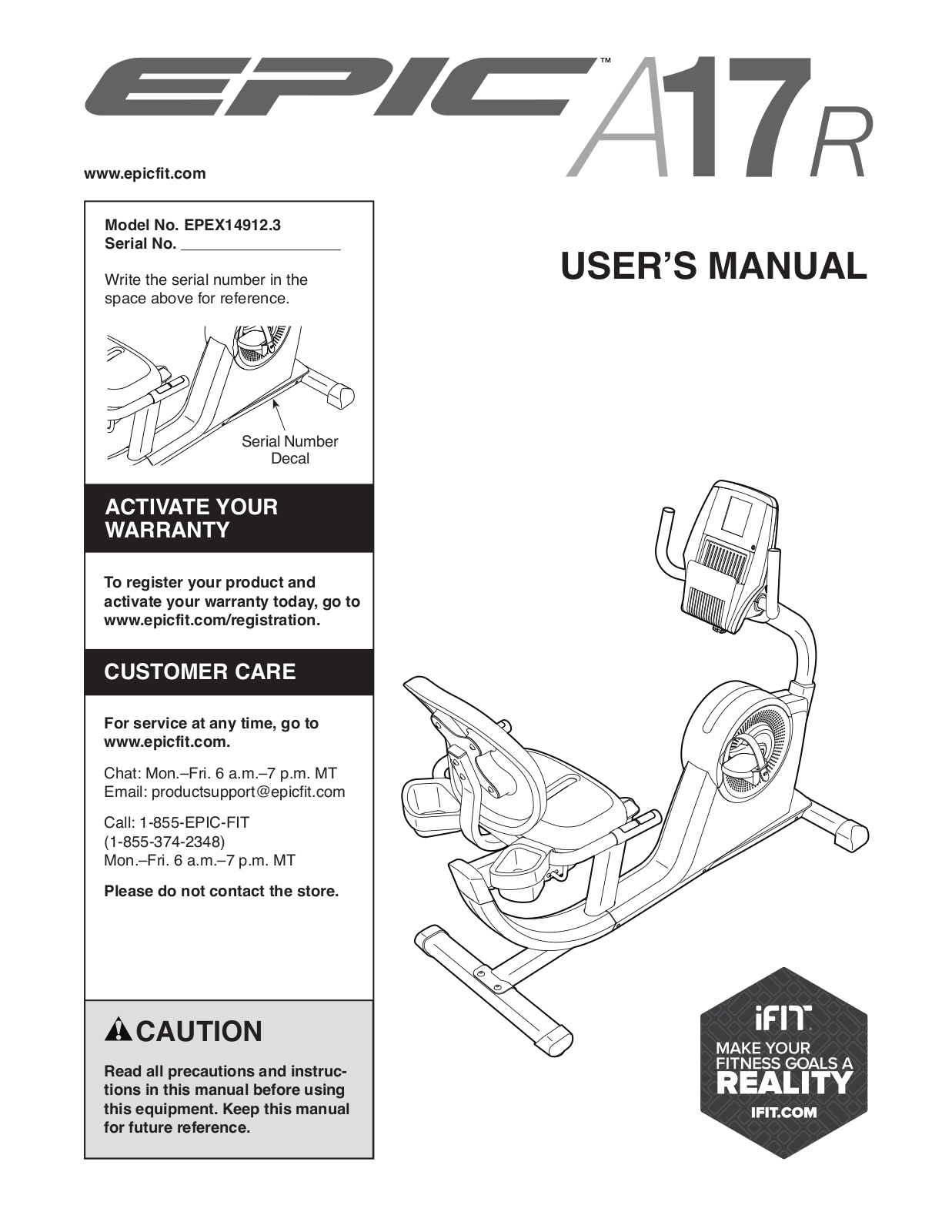 Epic EPEX149123 Owner's Manual