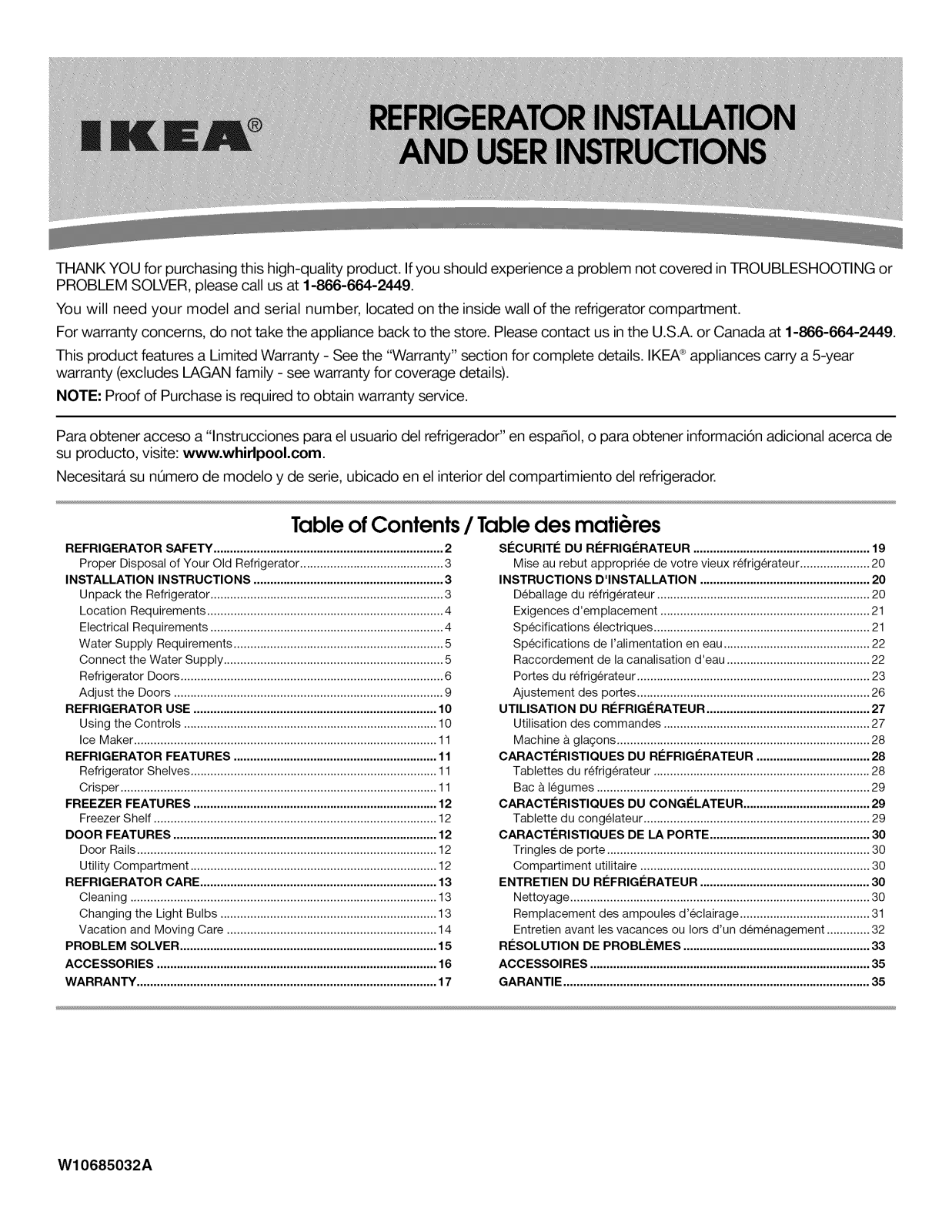 Ikea IK8FXNGFDM01, IK8FXNGFDM00 Owner’s Manual