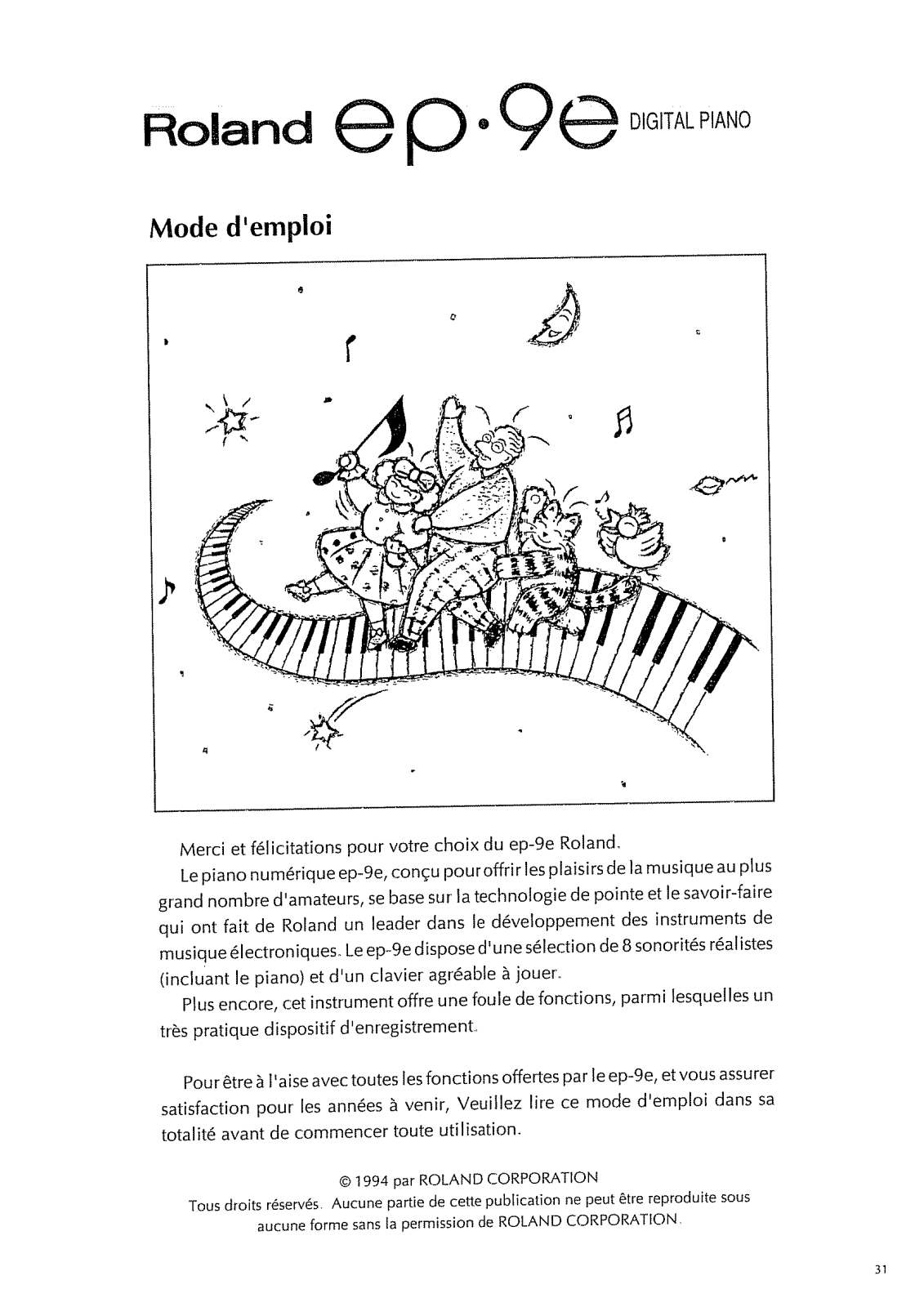 ROLAND EP-9 User Manual