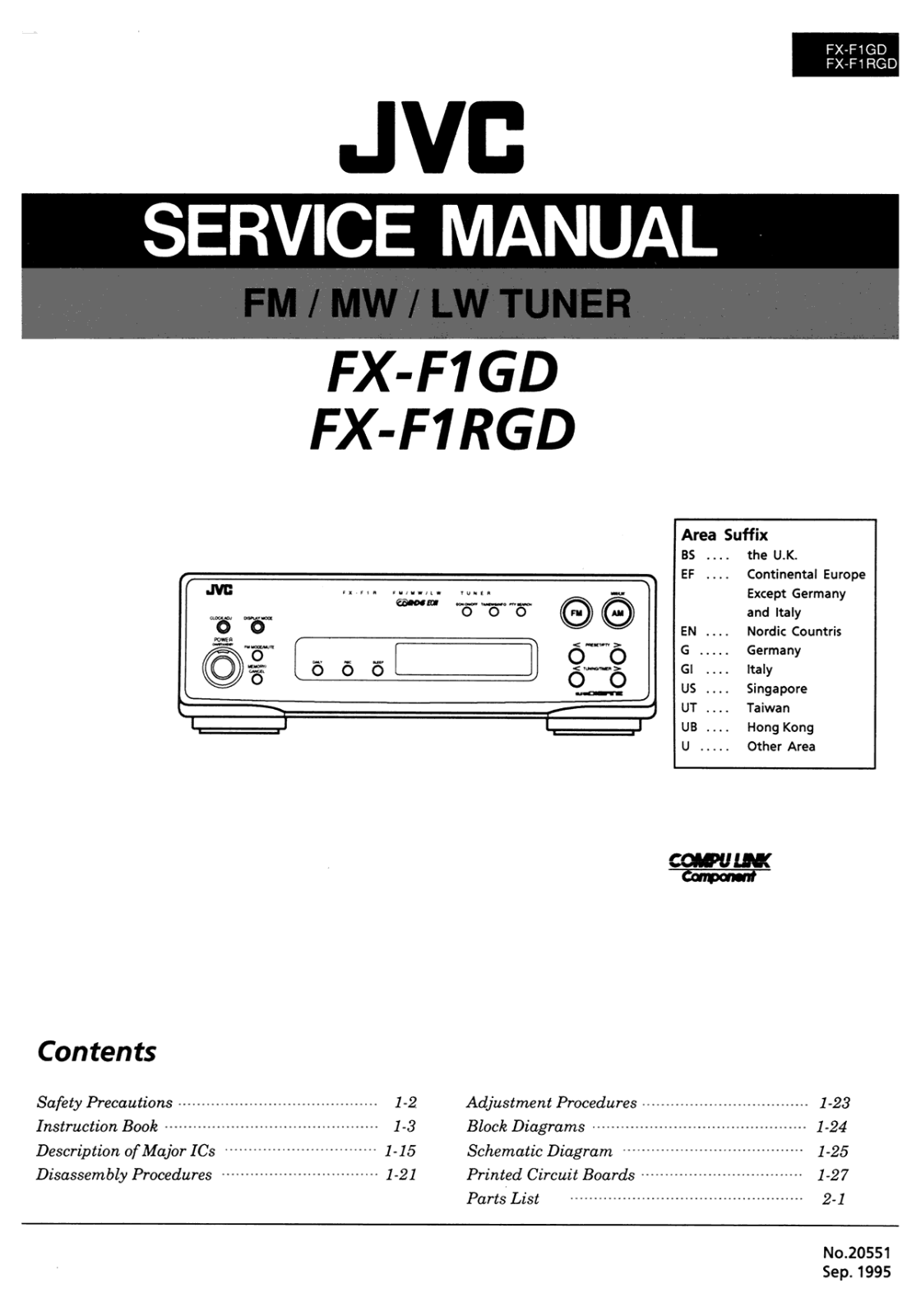 JVC FXF-1-GD Service manual