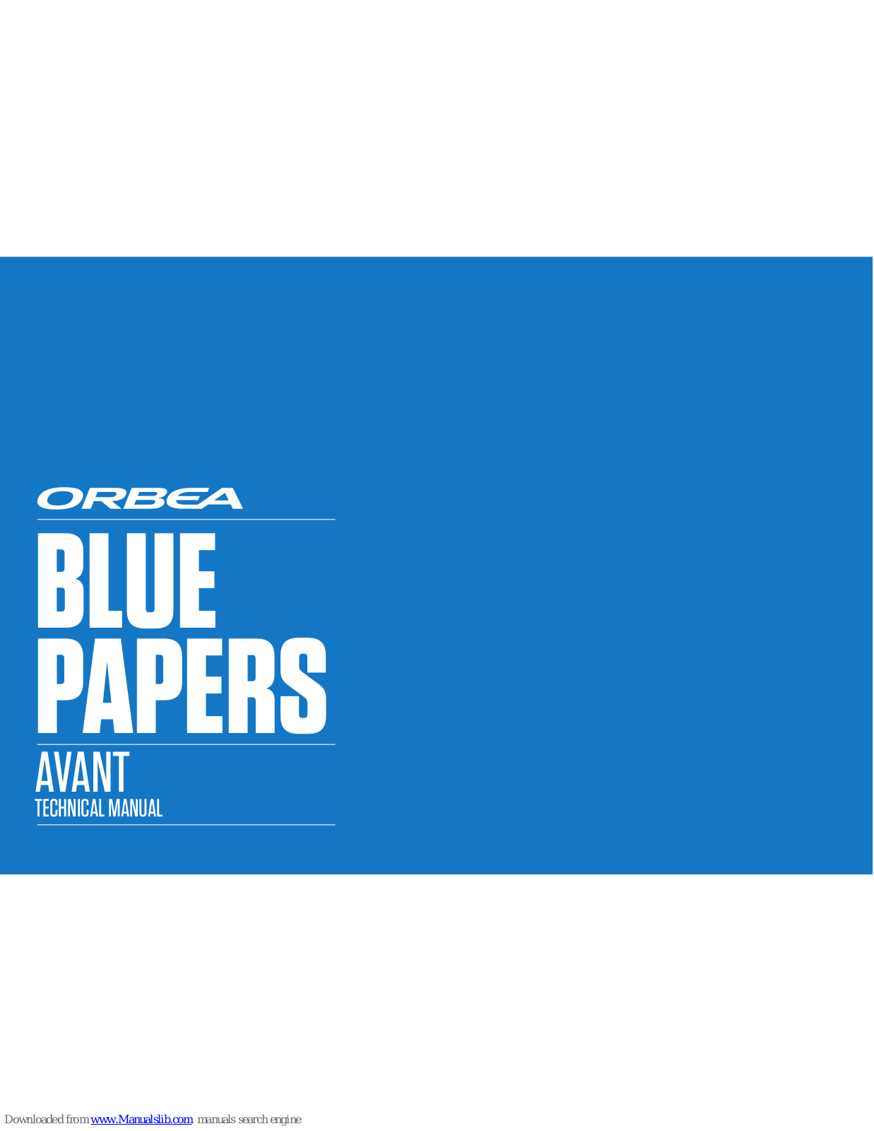 Orbea Avant Technical Manual - ManualMachine.com