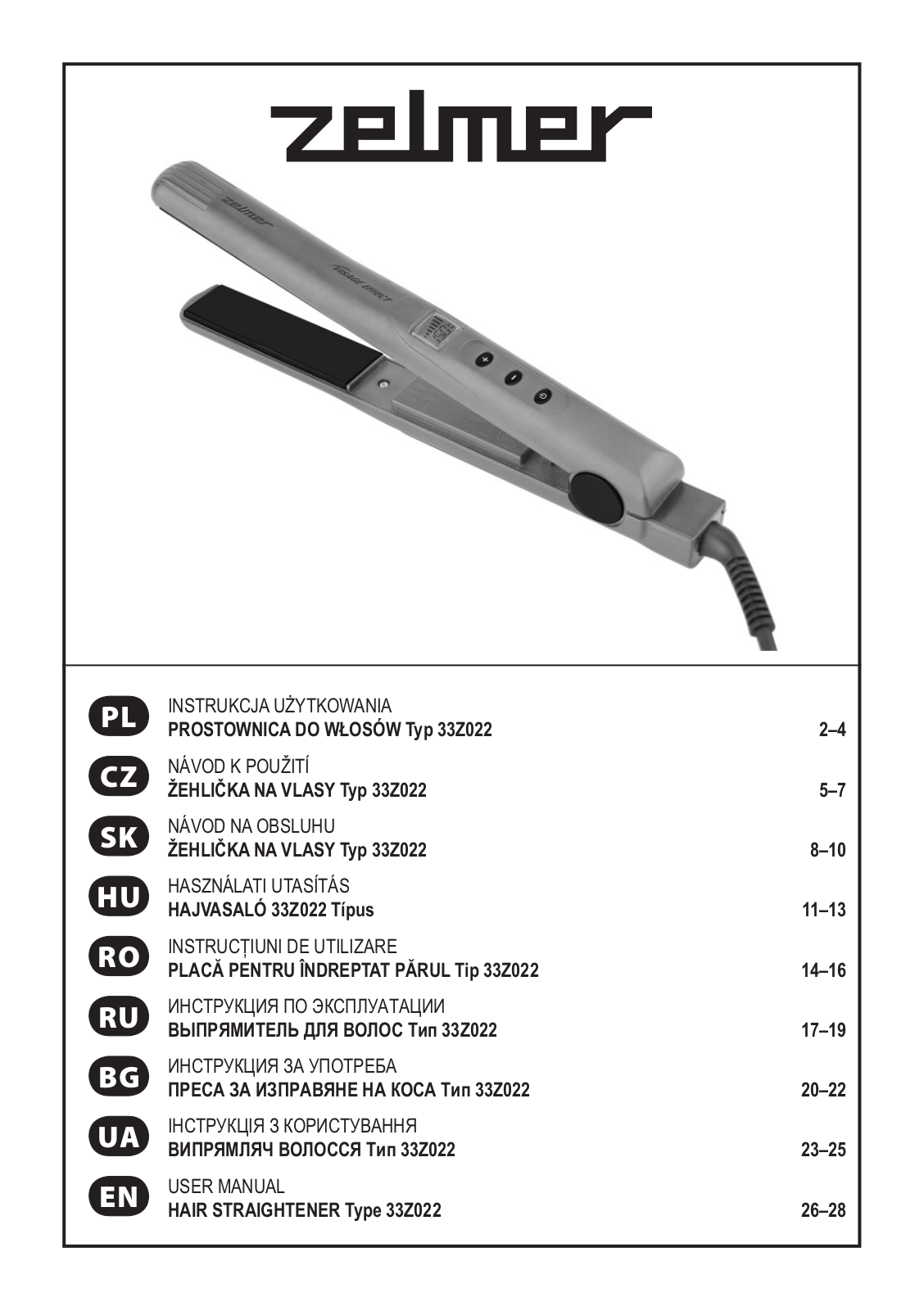 Zelmer 33Z022 User Manual