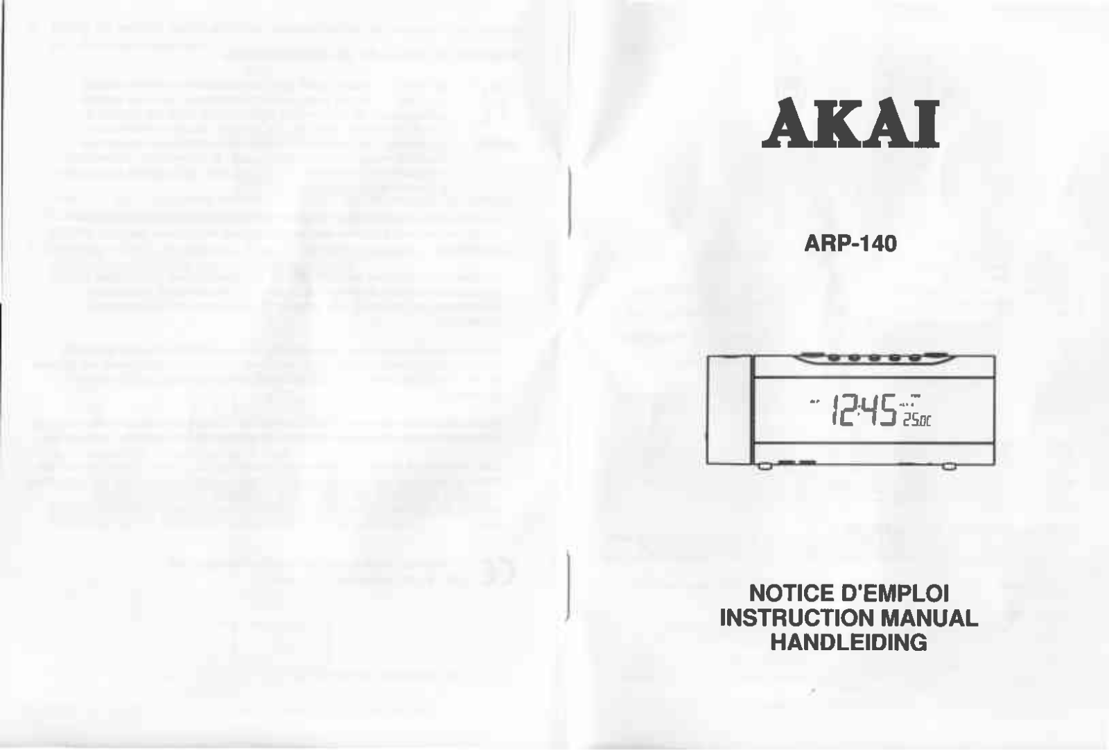 Akaï ARP-140 User Manual