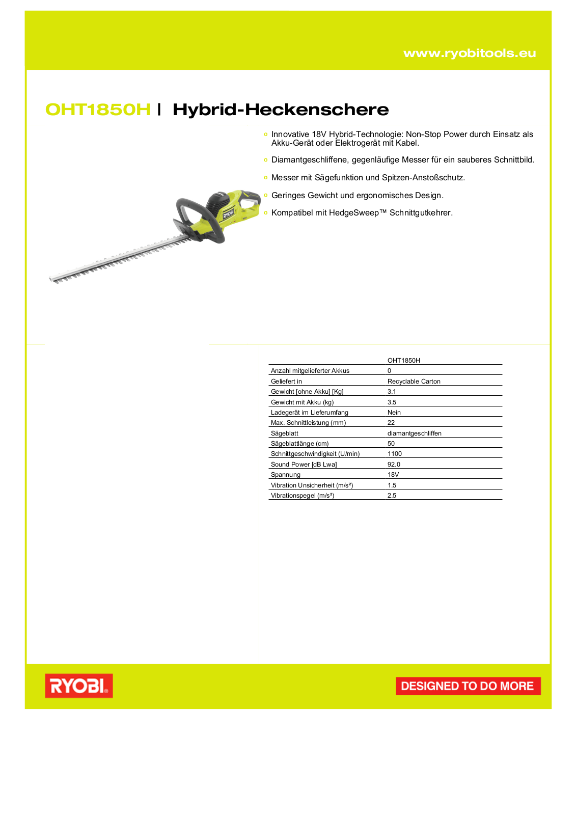 Ryobi OHT1845H User Manual