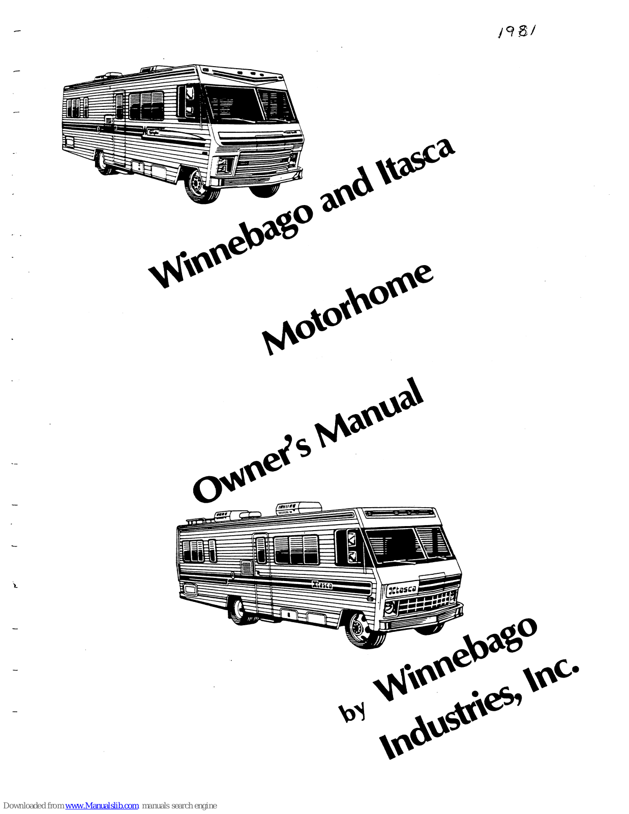 Winnebago 1981 ID419RB, 1981 WD420RG, 1981 ICF22RB, 1981 ICF26RT, 1981 ICF26RH Owner's Manual