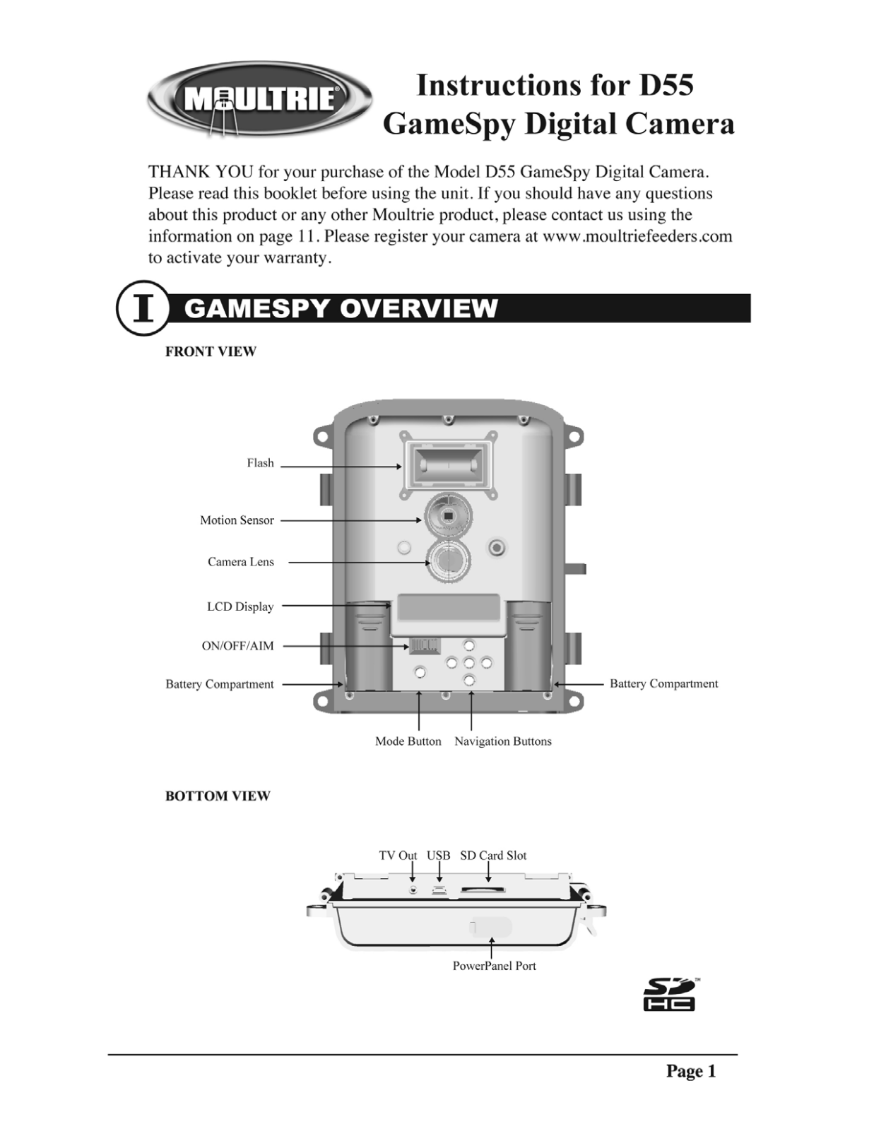 Moultrie D55 User Manual