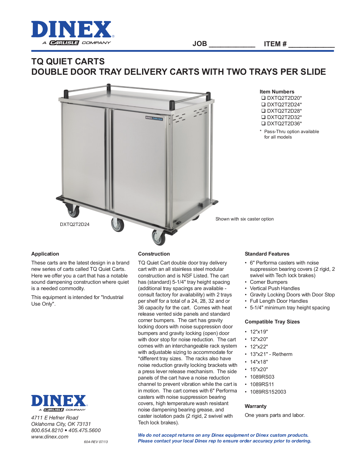 Dinex DXTQ2T2D20 User Manual