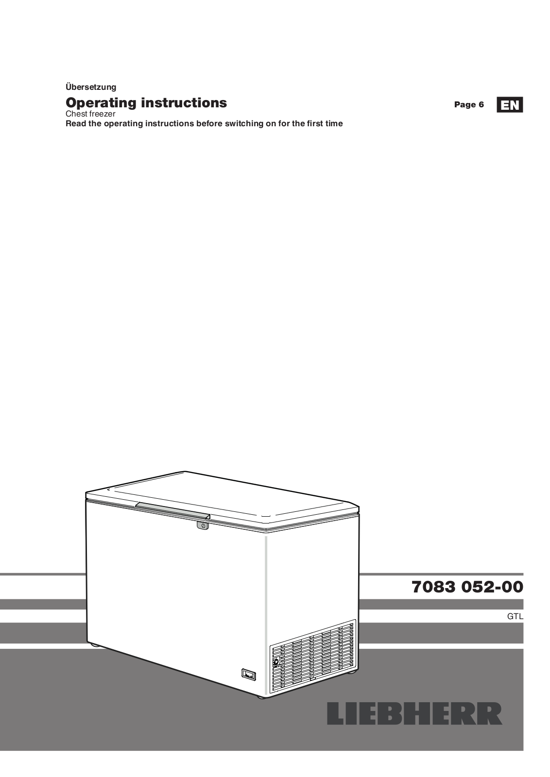 liebherr GTL 4905-40 operation manual