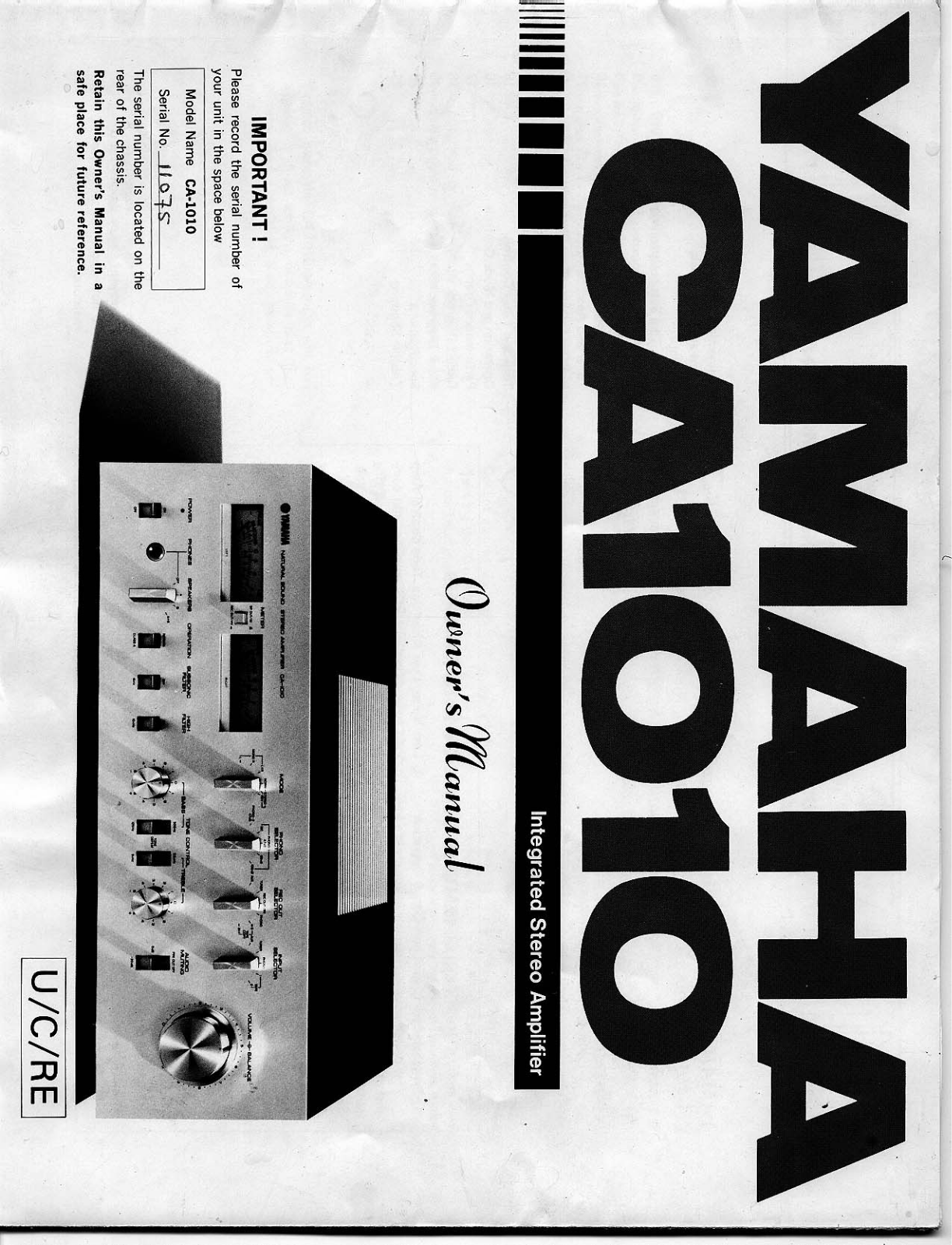 Yamaha CA-1010 Owners manual