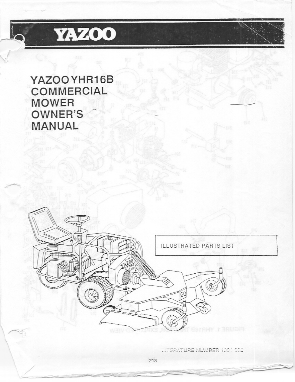 Yazoo/Kees YHR16B User Manual