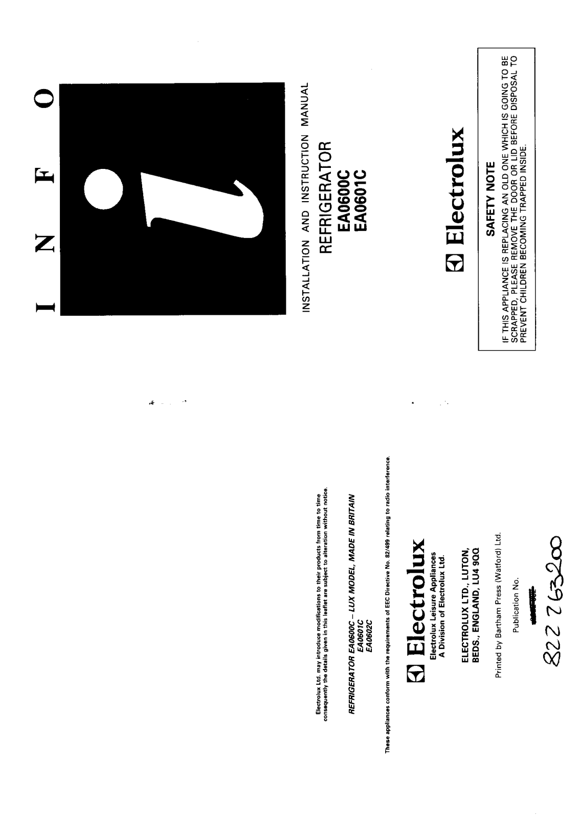 AEG EA0601C, EA0600C User Manual