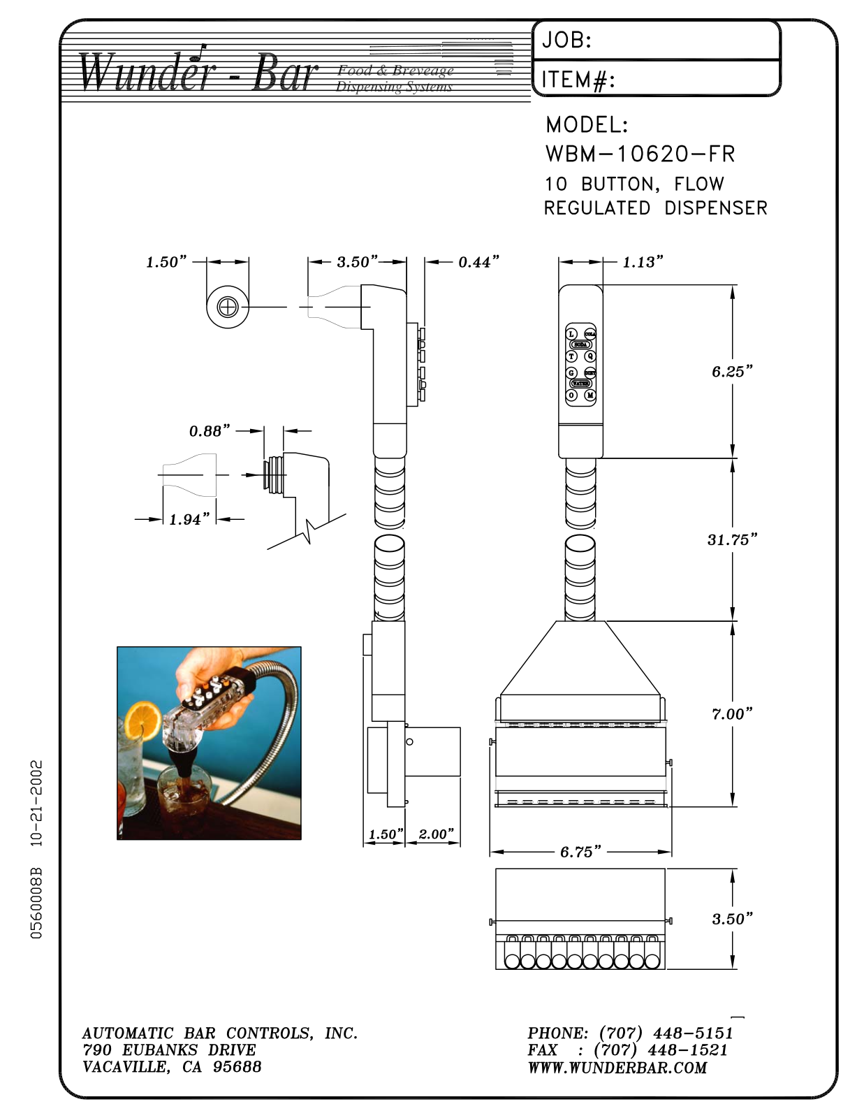 Wunder Bar WBM-10620-FR User Manual