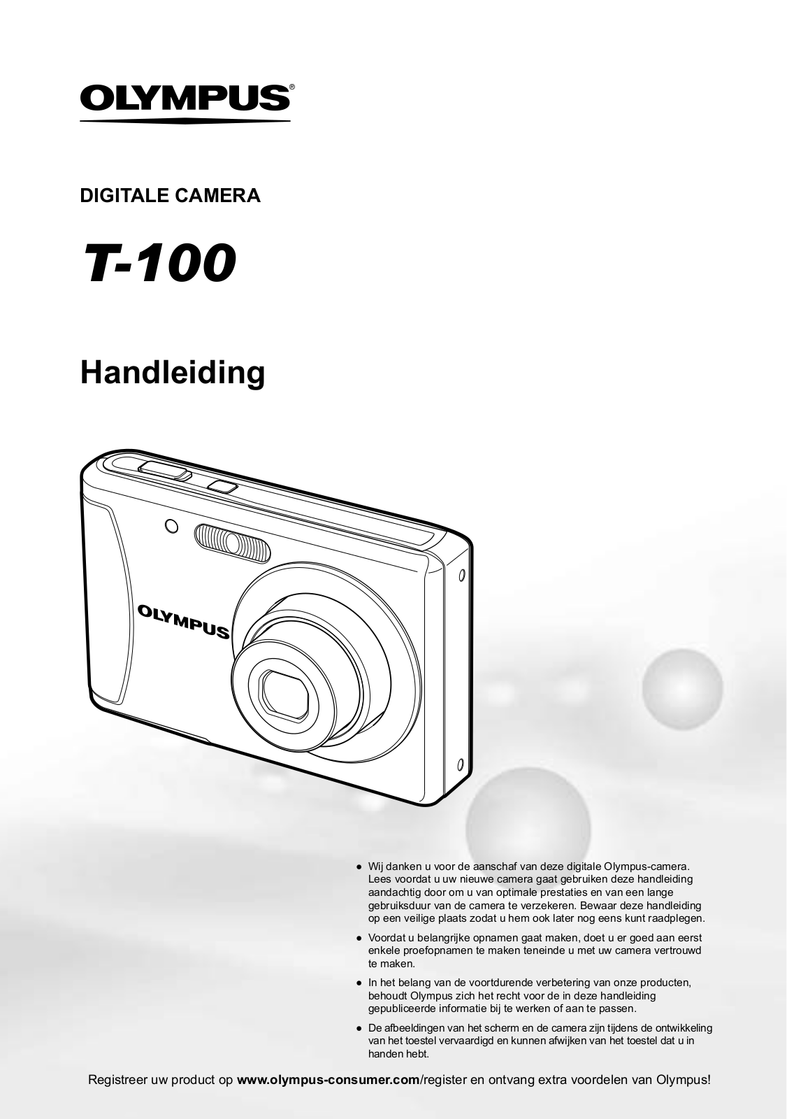 OLYMPUS T-100 User Manual