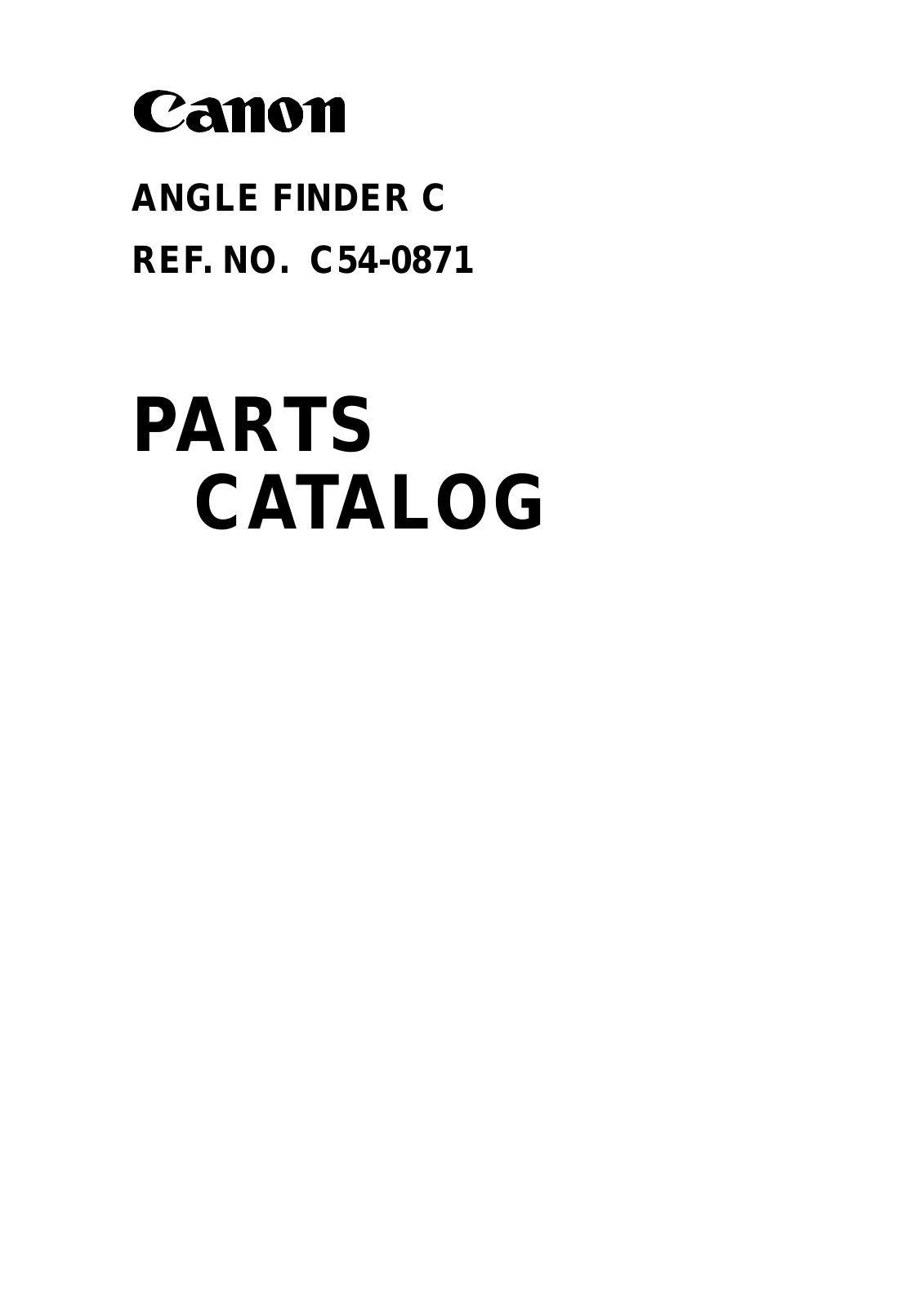 Canon Angle Finder C Repair Manual