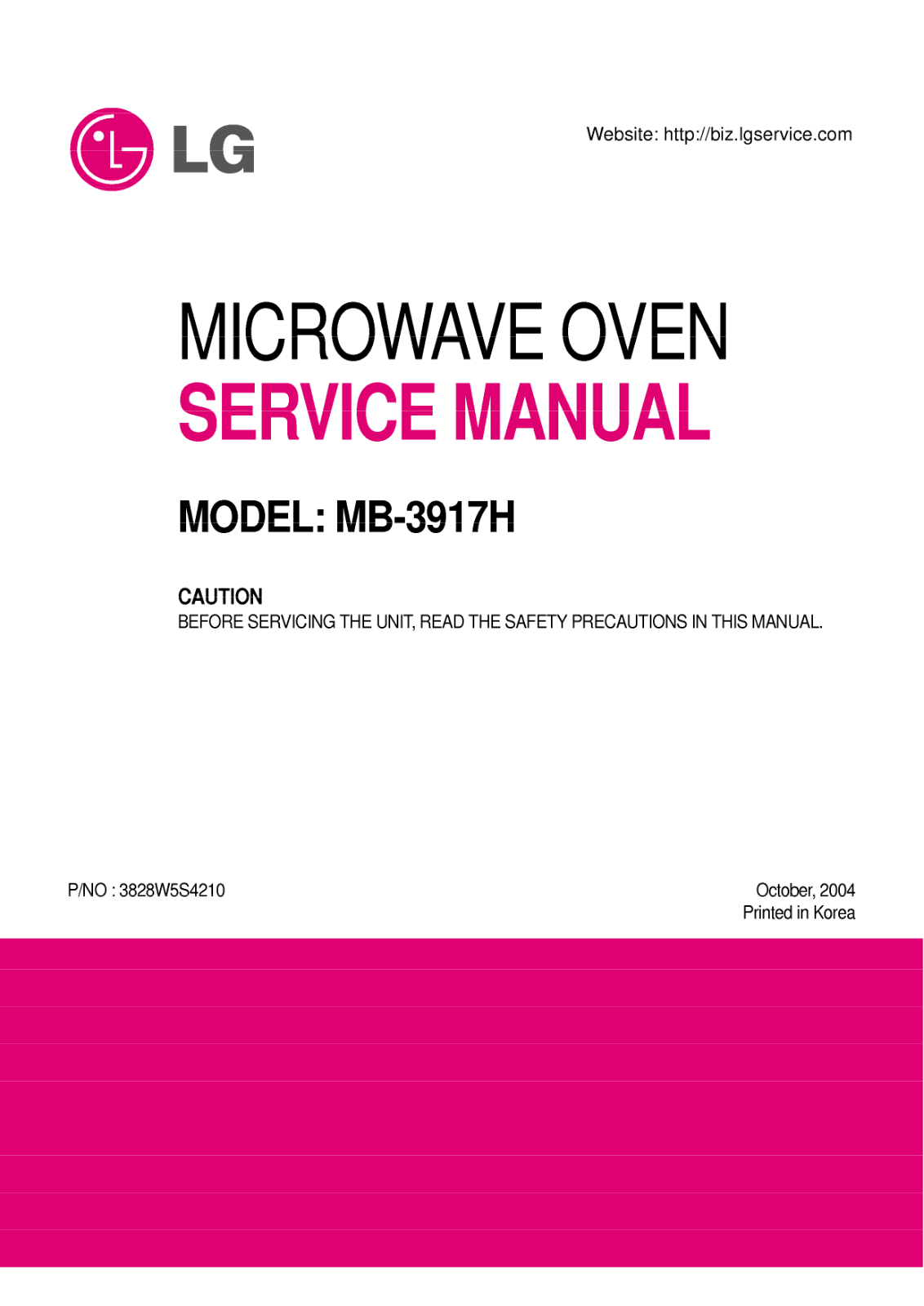 Lg Ma-3917h Service Manual