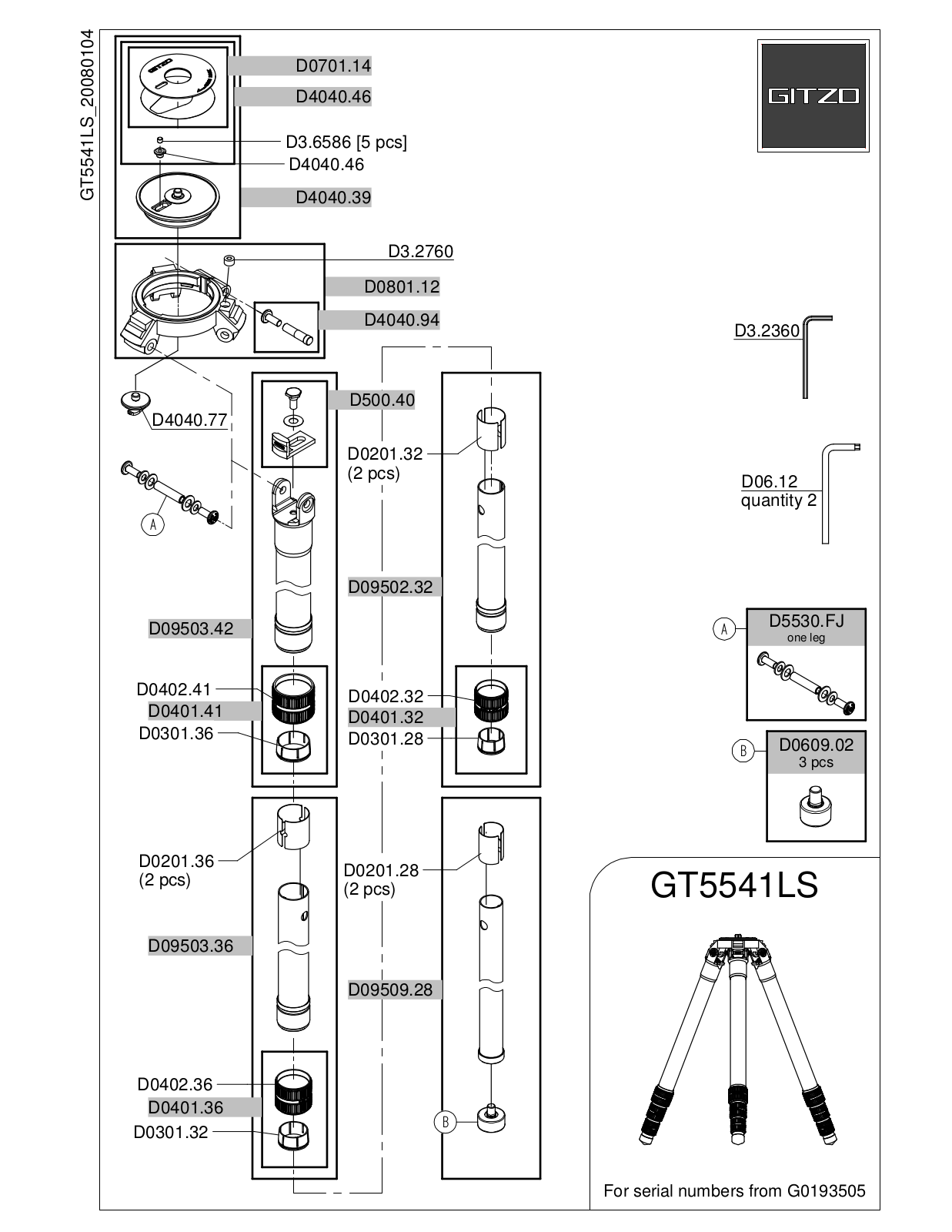 Gitzo GT5541LS User Manual