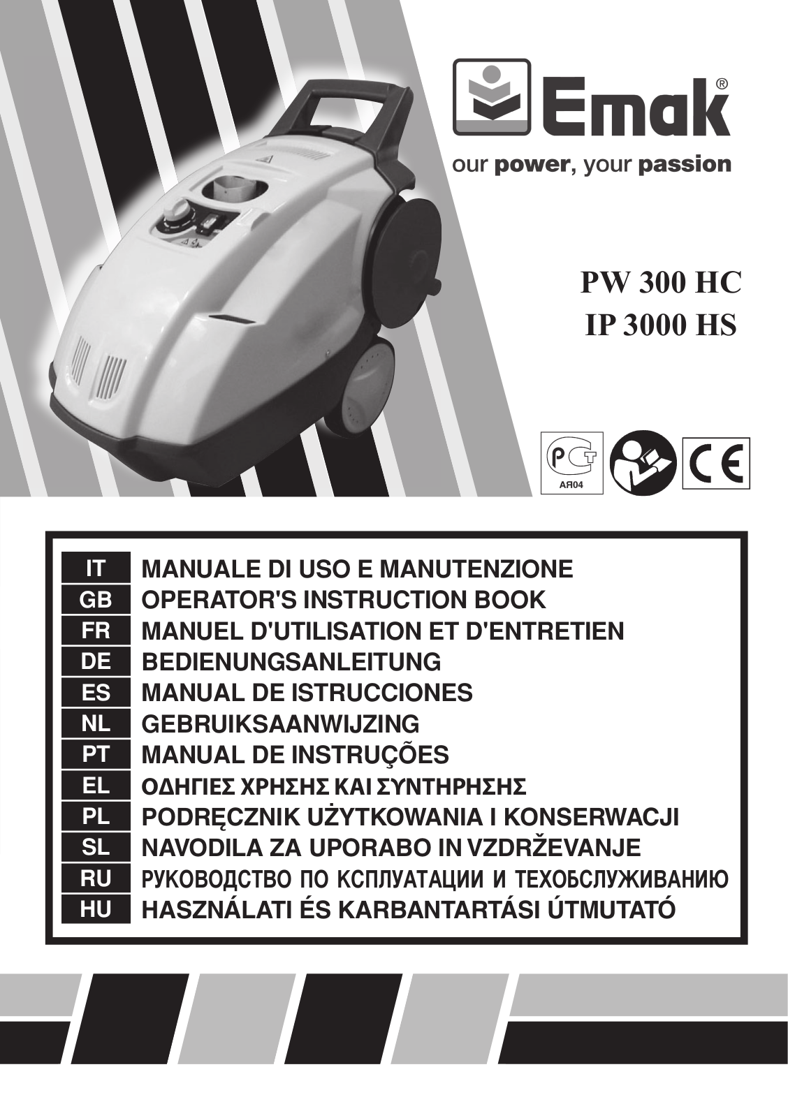 EMAK PW 300 HC, IP 3000 HS User Manual