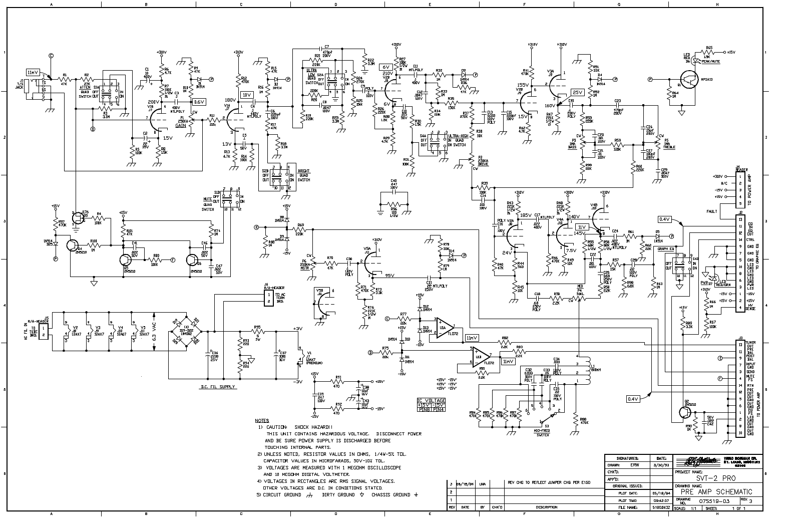 Ampeg SVT 2 pro Schematic