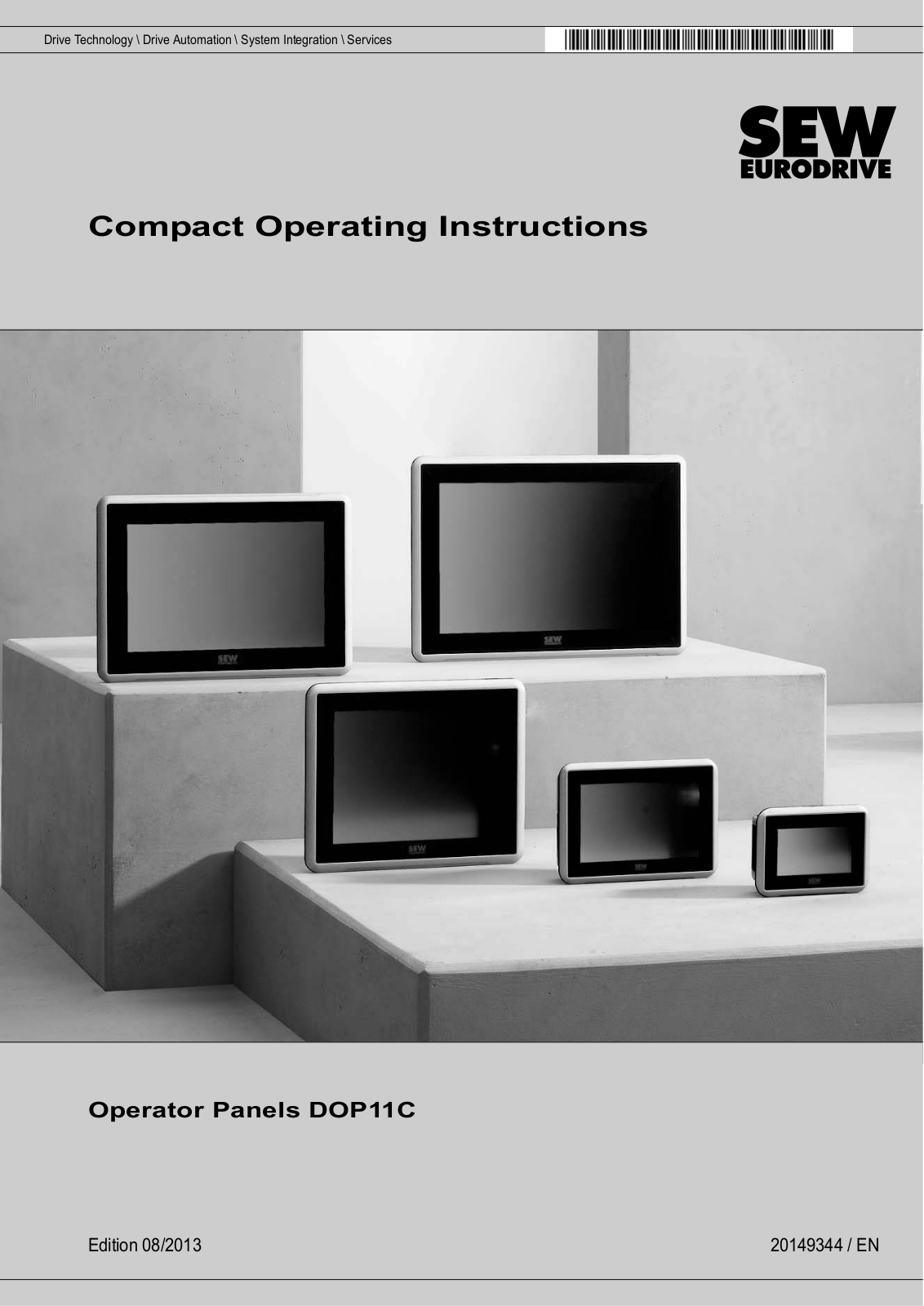 SEW-Eurodrive DOP11C, DOP11C-40, DOP11C-70, DOP11C-100, DOP11C-120 Operating Instructions Manual