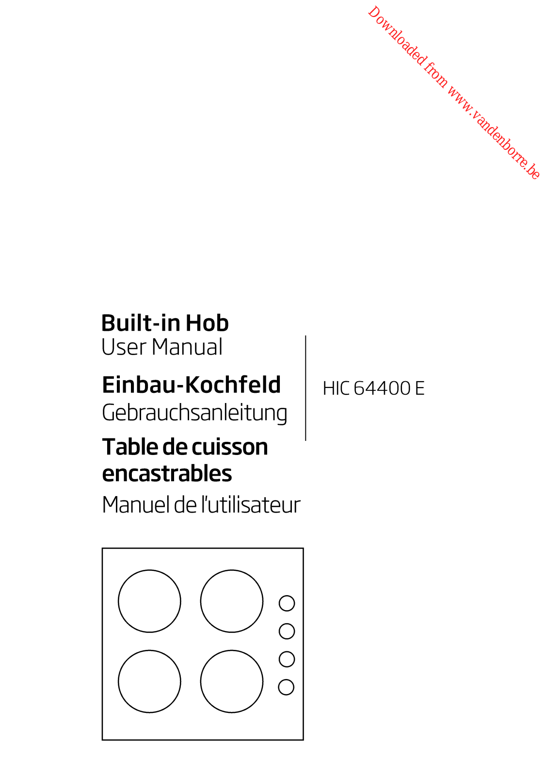 BEKO HIC 64400 E User Manual