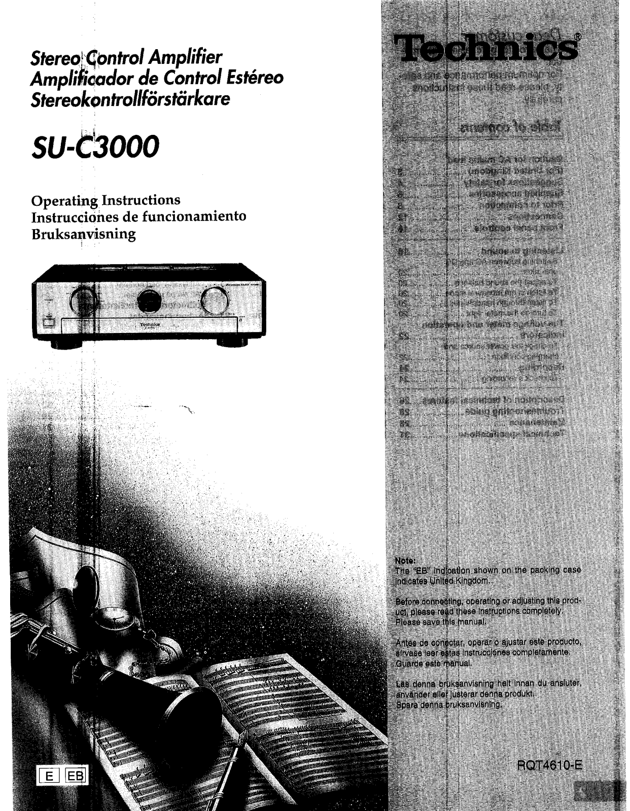 Panasonic SU-C3000 User Manual