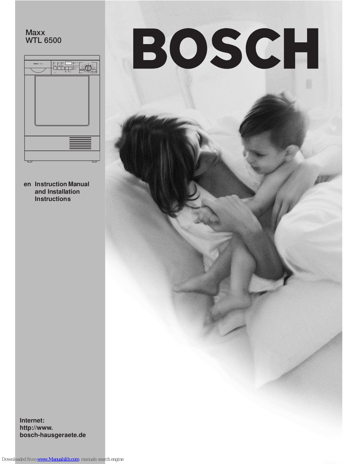 Bosch Maxx WTL 6100 Instruction Manual And Installation Instructions