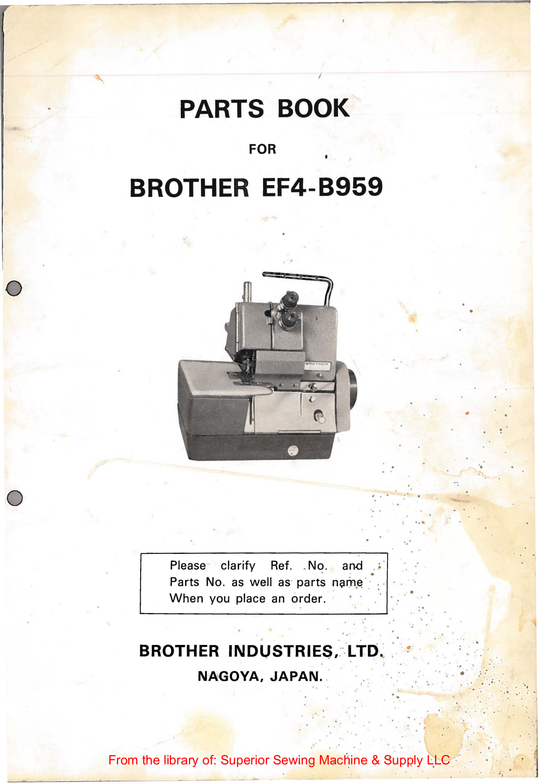 Brother EF4-B959 Manual
