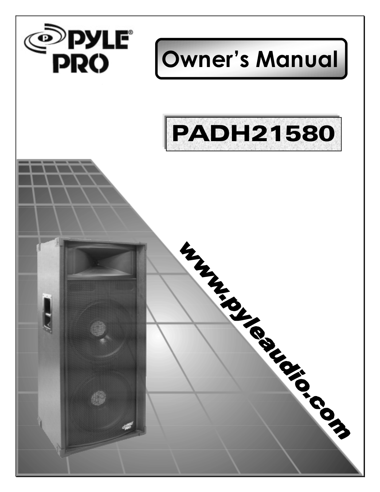 PYLE Audio PADH21580 User Manual