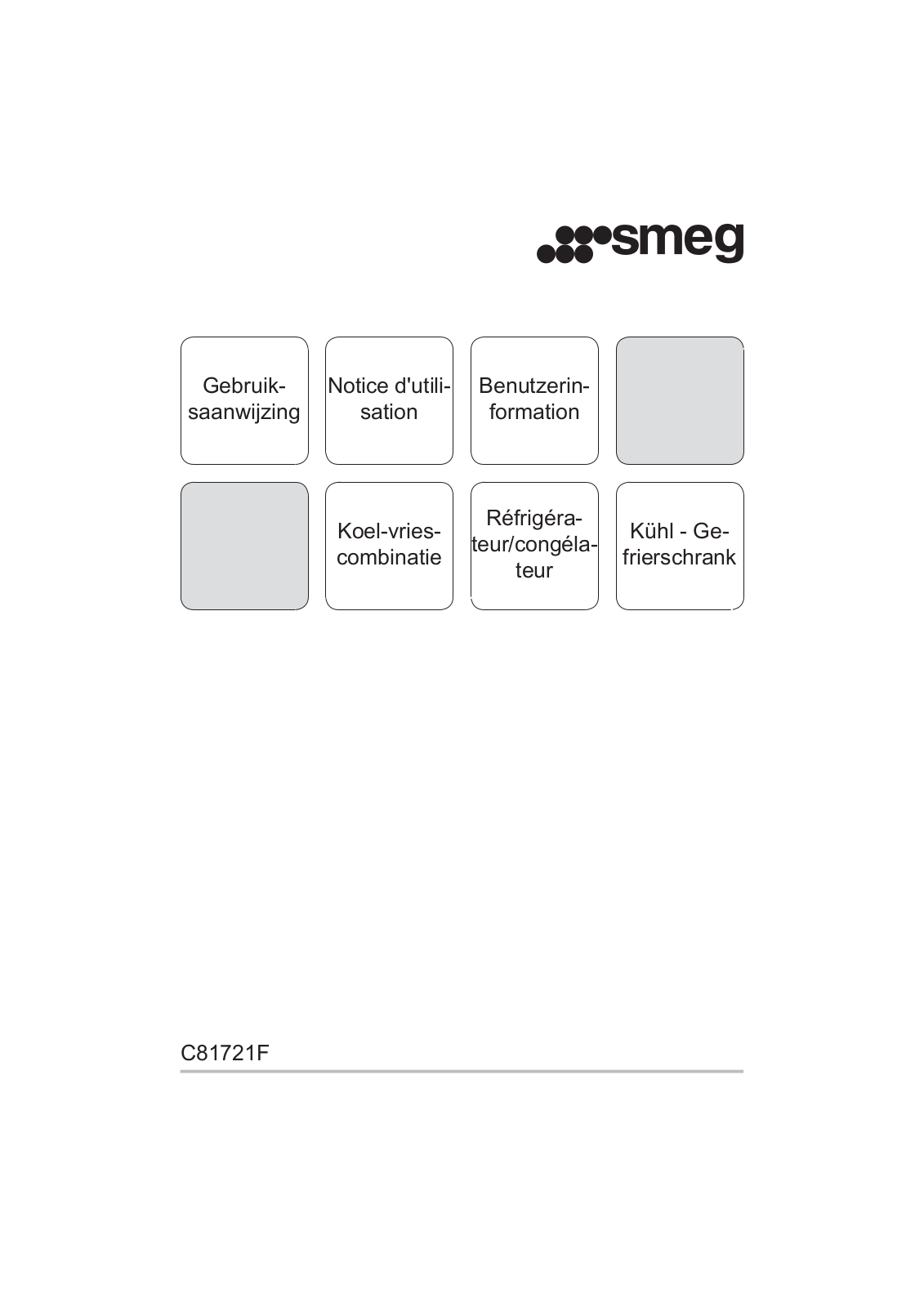 Smeg UKC81721F User manual