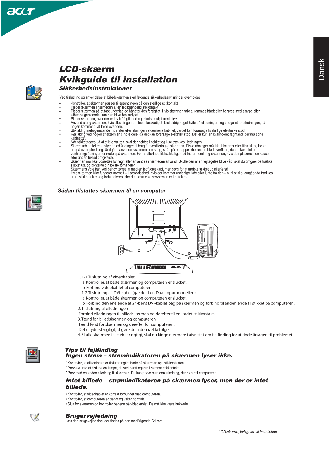 Acer AL2002W, AL2202W User Manual