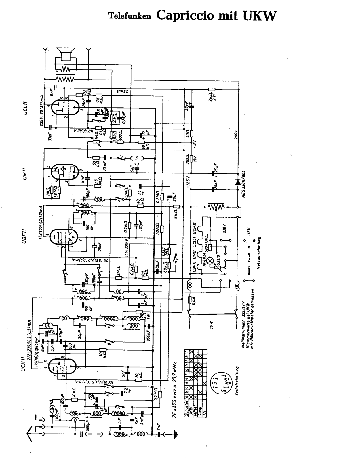 Telefunken Capriccio Cirquit Diagram