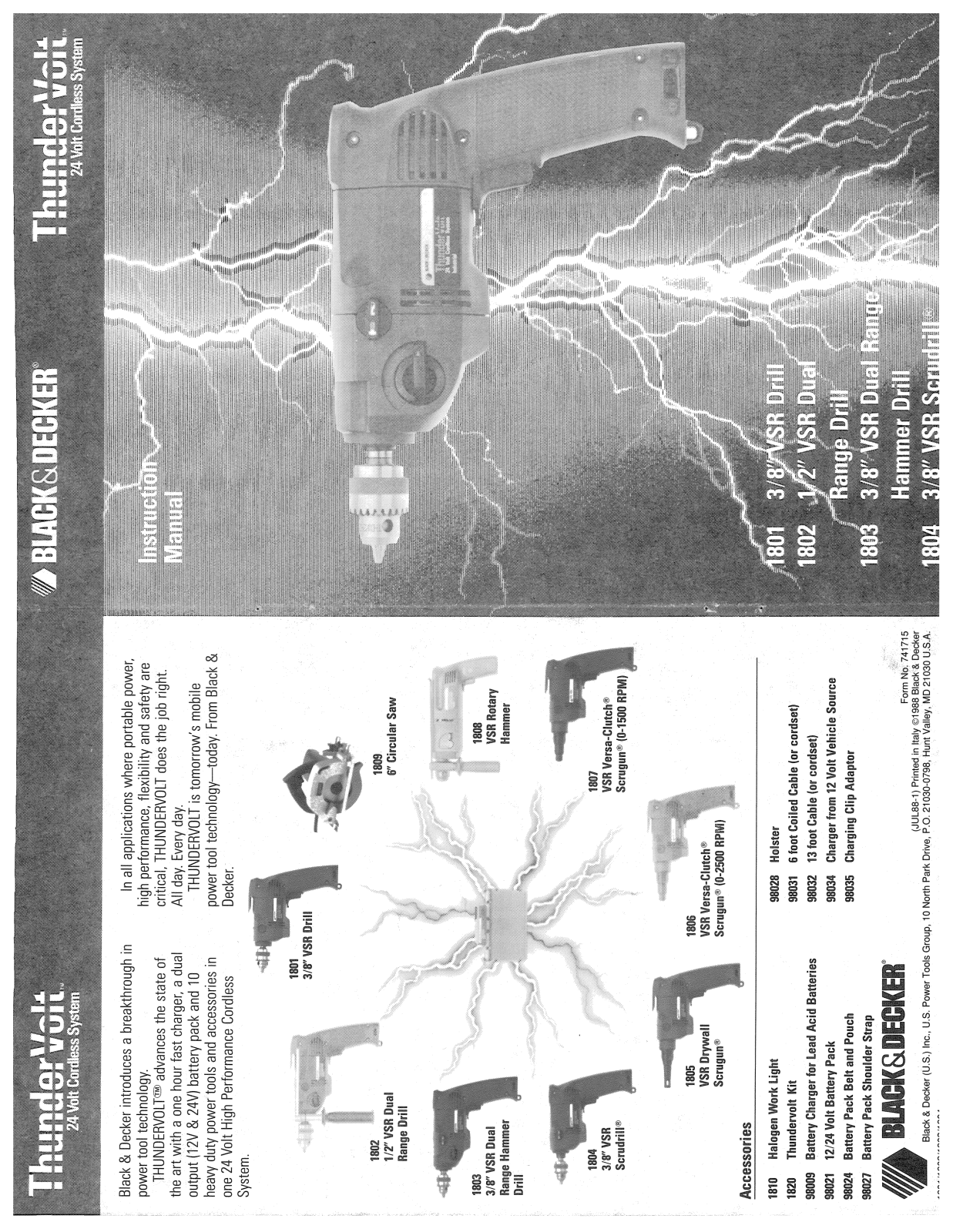 Black & Decker 1802, 1801, 1804, 1803 User Manual