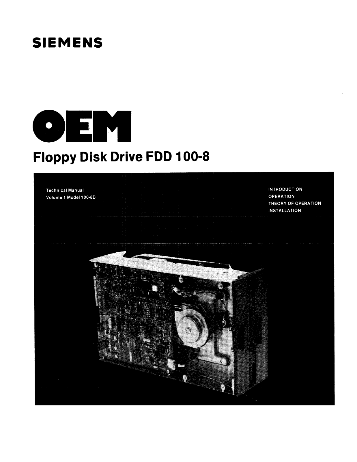 Siemens FDD 100-8 User Manual