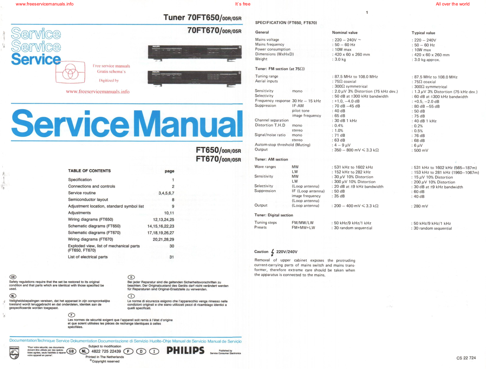 Philips _70ft650_70ft670_sm Datasheet - ManualMachine.com