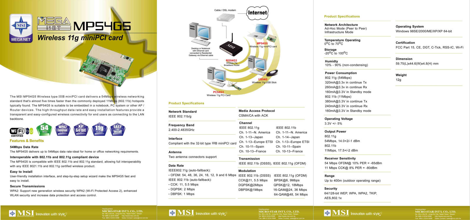 MSI MP54G5 Owner's Manual