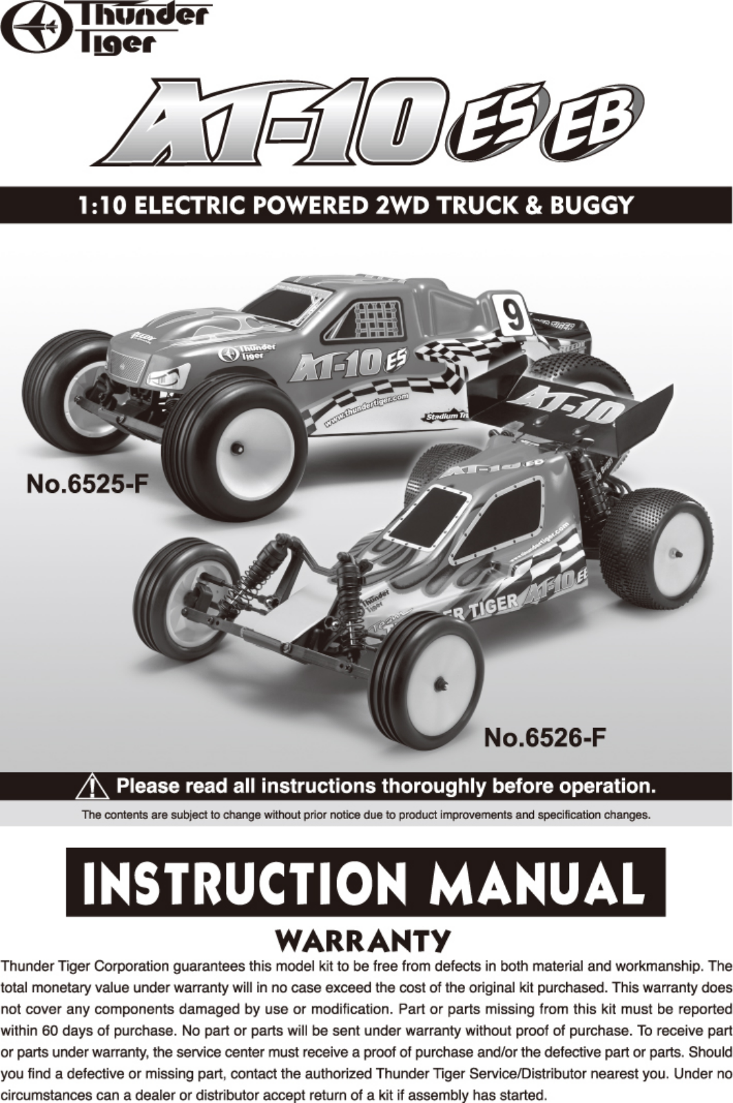 Thunder Tiger AT-10 E5 User Manual