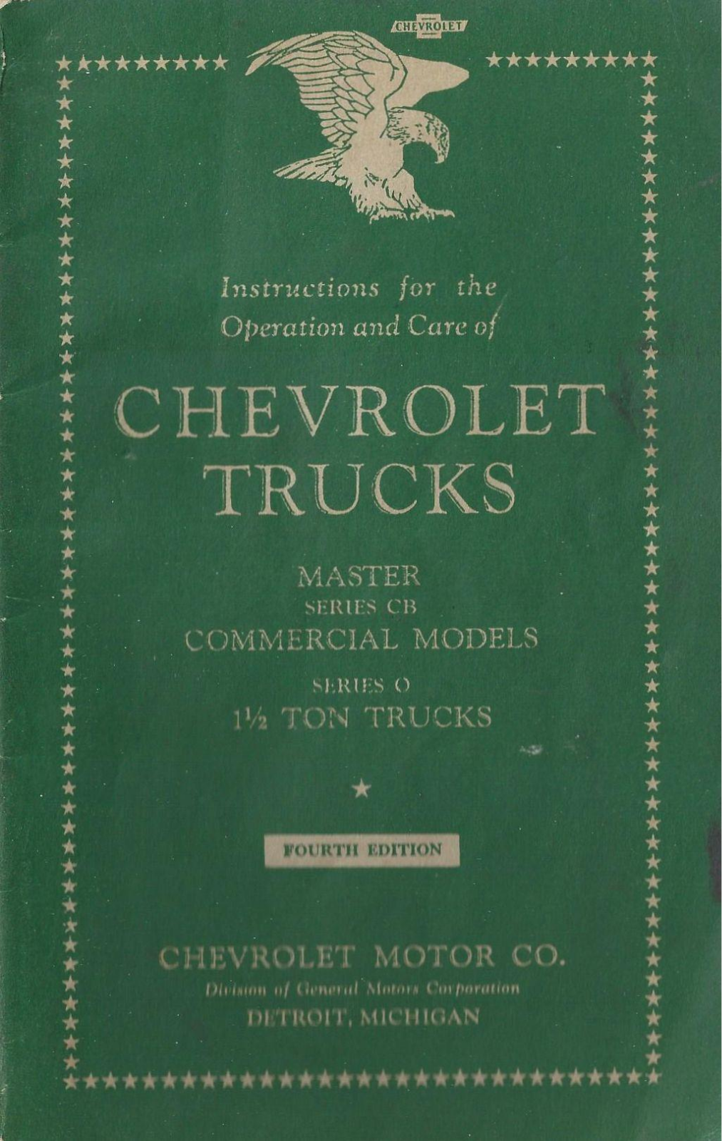 Chevrolet Truck 1932 Operating Instructions