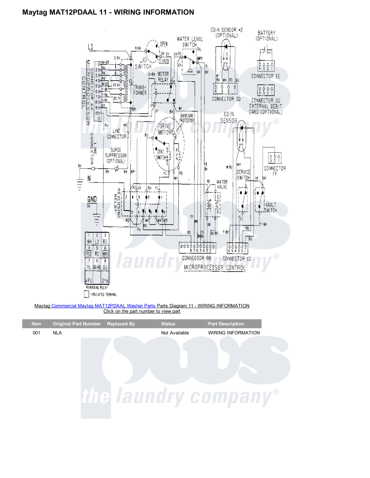 Maytag MAT12PDAAL Parts Diagram