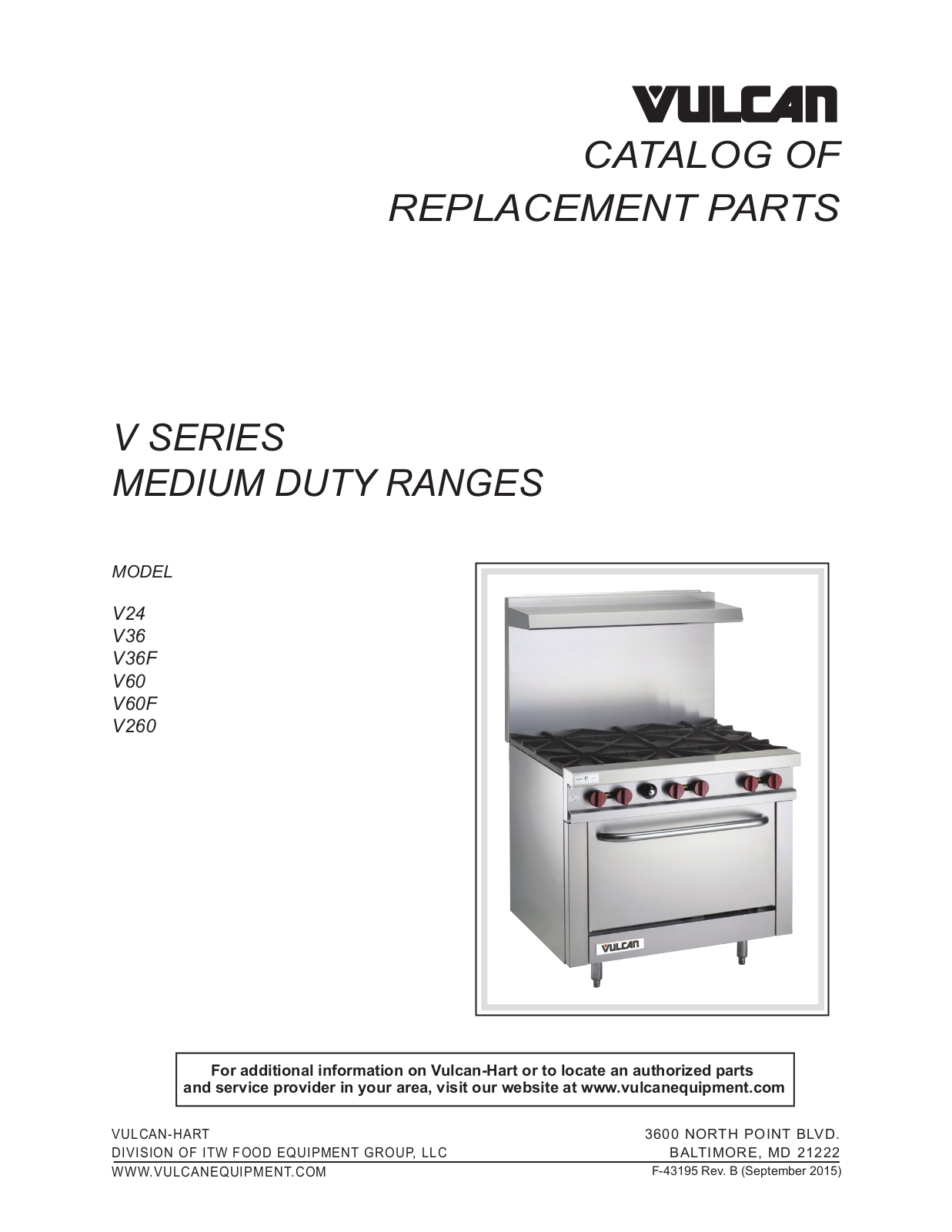 Vulcan V24 Parts List