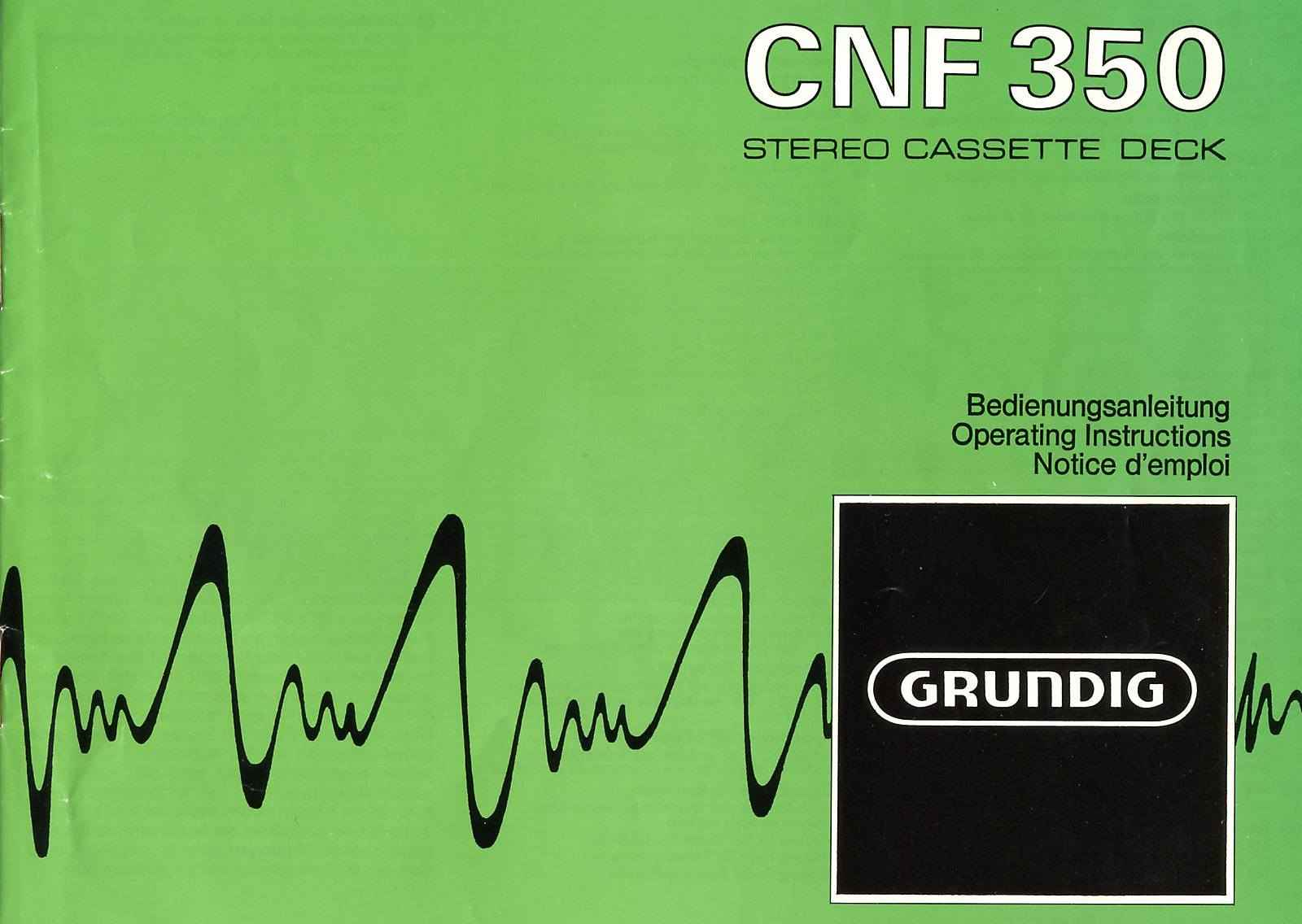Grundig CNF-350 Owners Manual