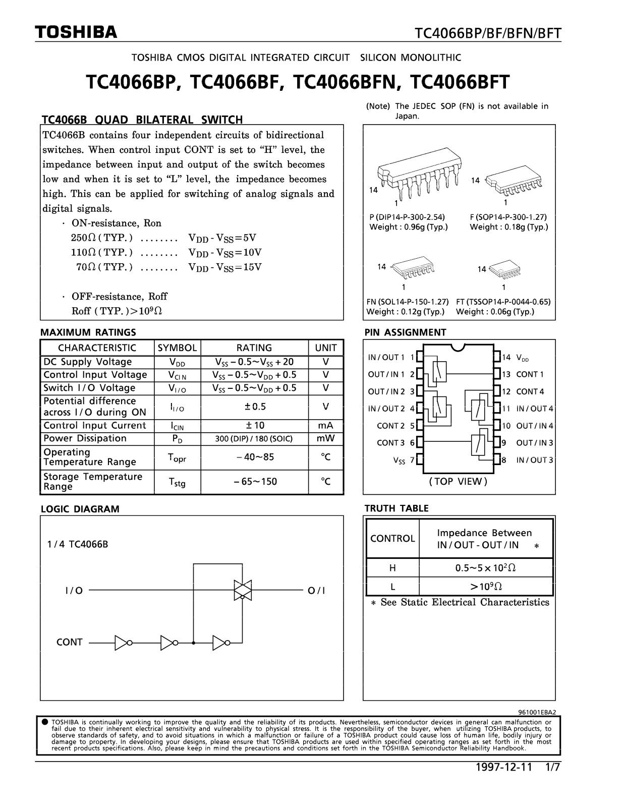 Sony tc4066bp, TC4066BF, TC4066BFN, TC4066BFT Service Manual