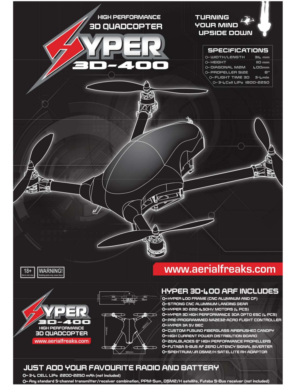 AerialFreaks Hyper 400 3D User guide - ManualMachine.com