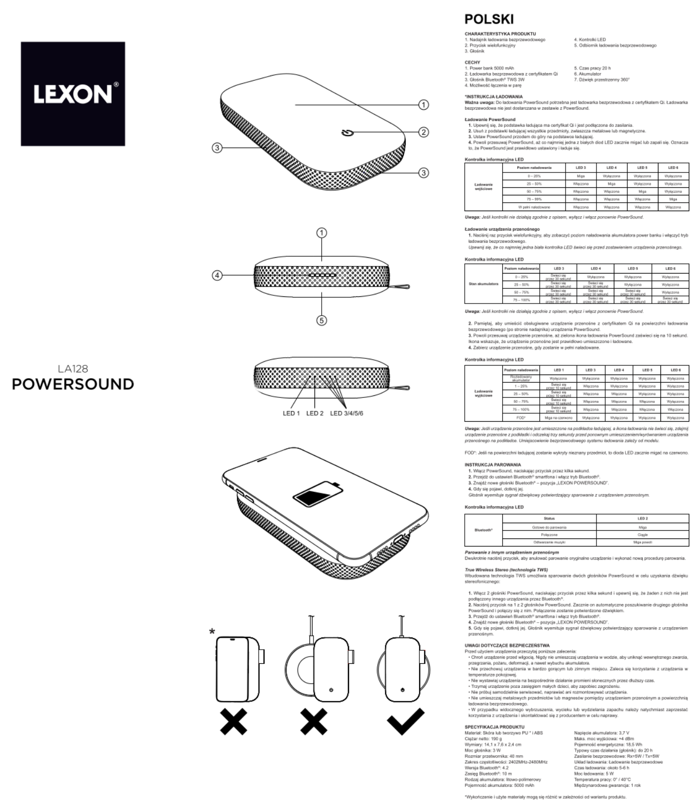 LEXON LA128, POWERSOUND User guide - ManualMachine.com