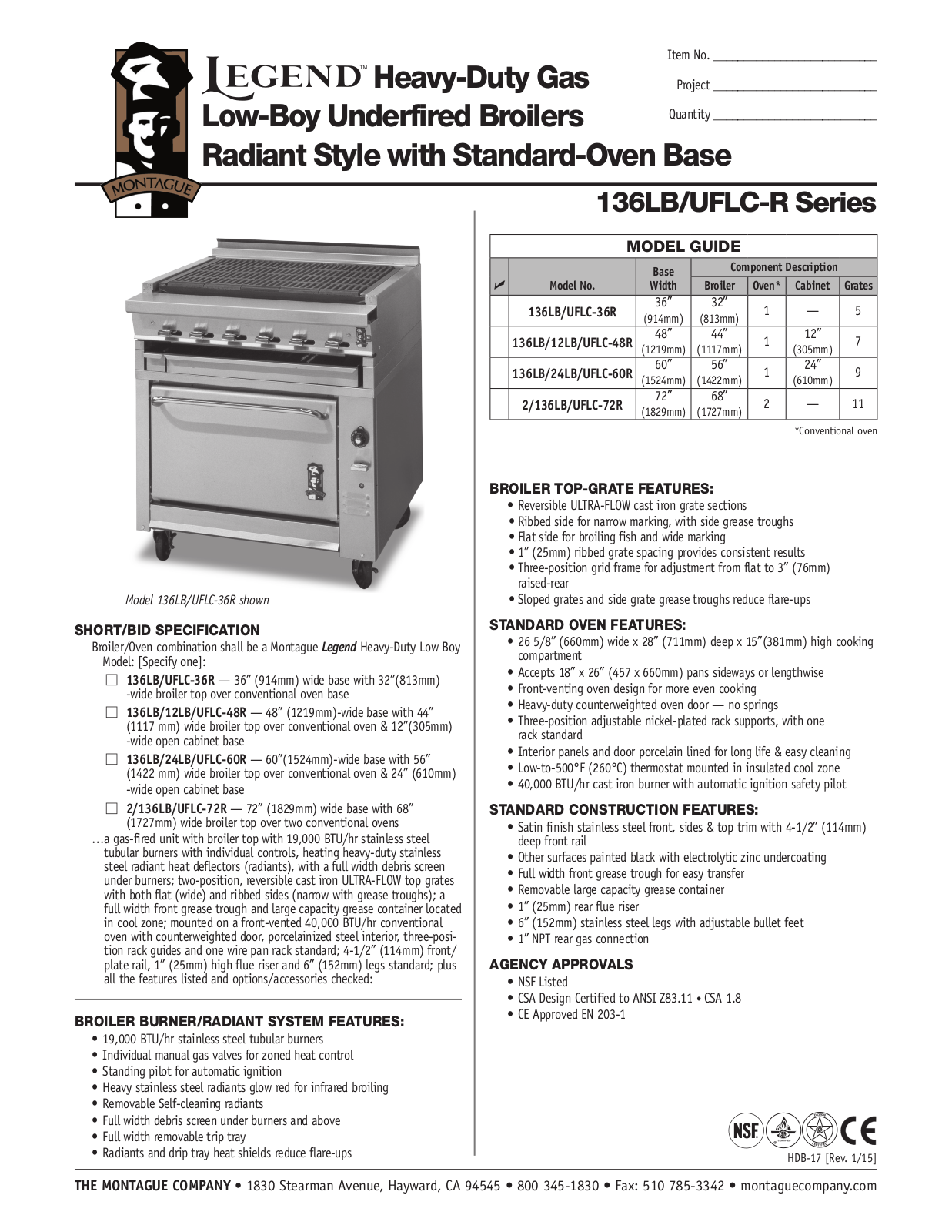 Montague 12LB-48R User Manual