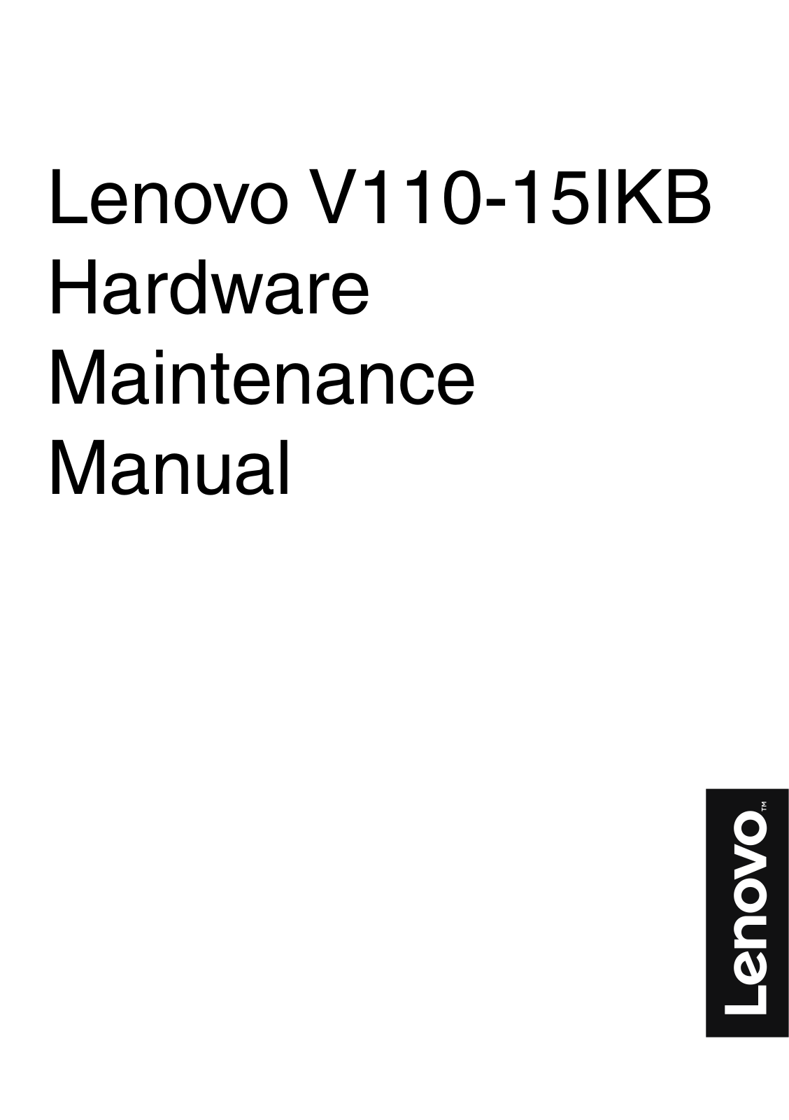 Lenovo V110-15IKB Hardware Maintenance Manual