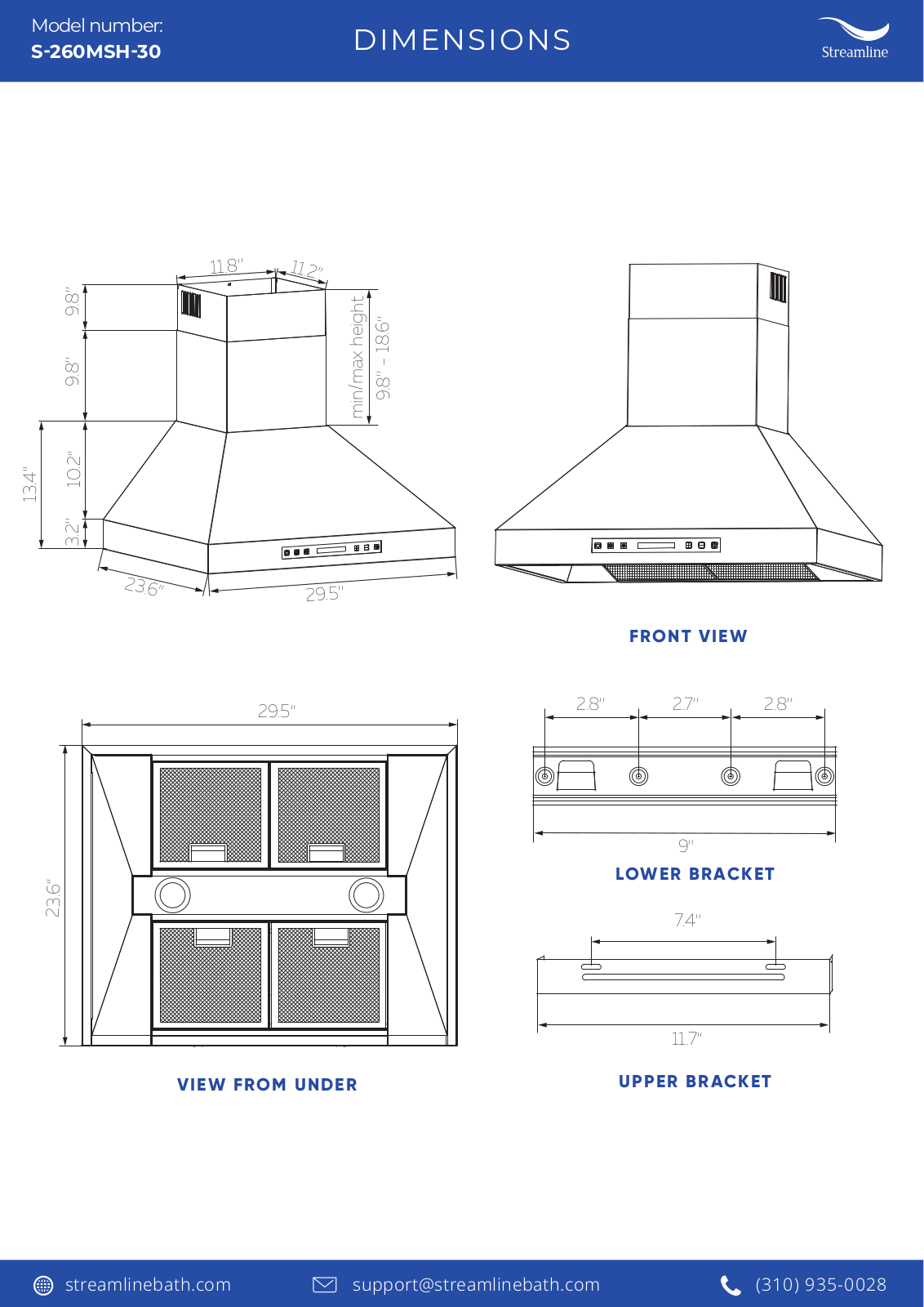 Streamline S260MSH30 User Manual