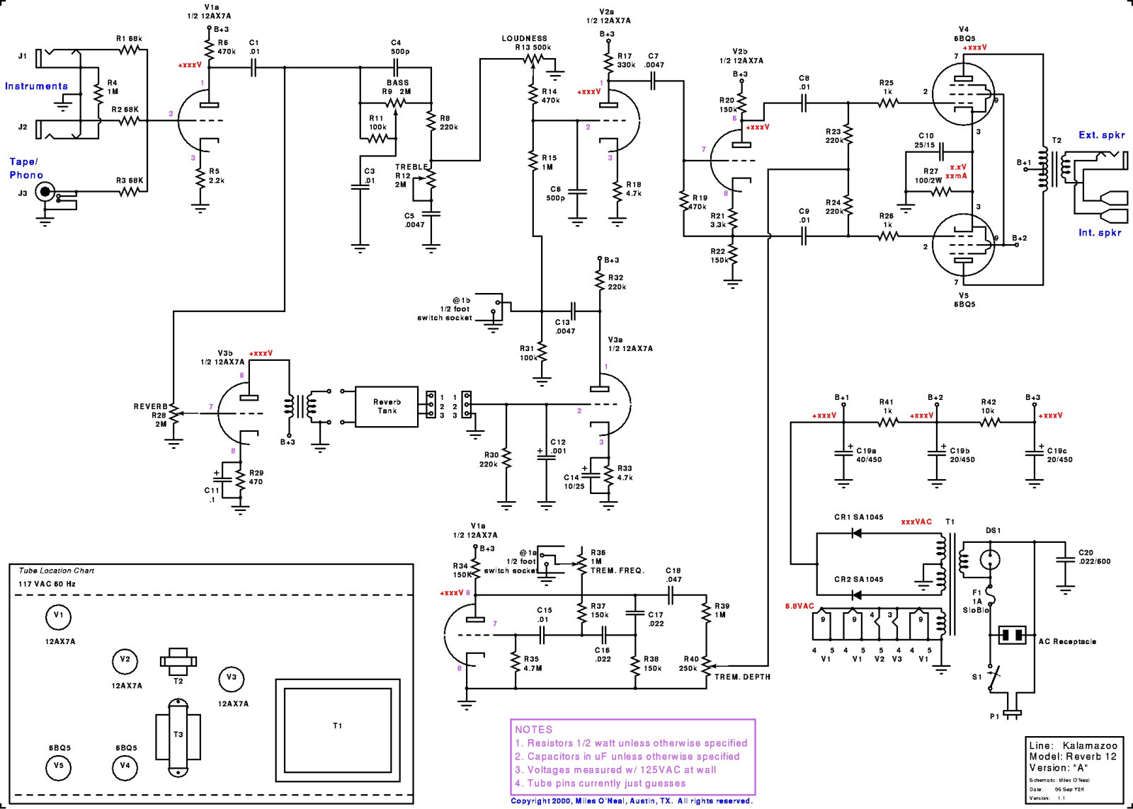 Kalamazoo 12b schematic