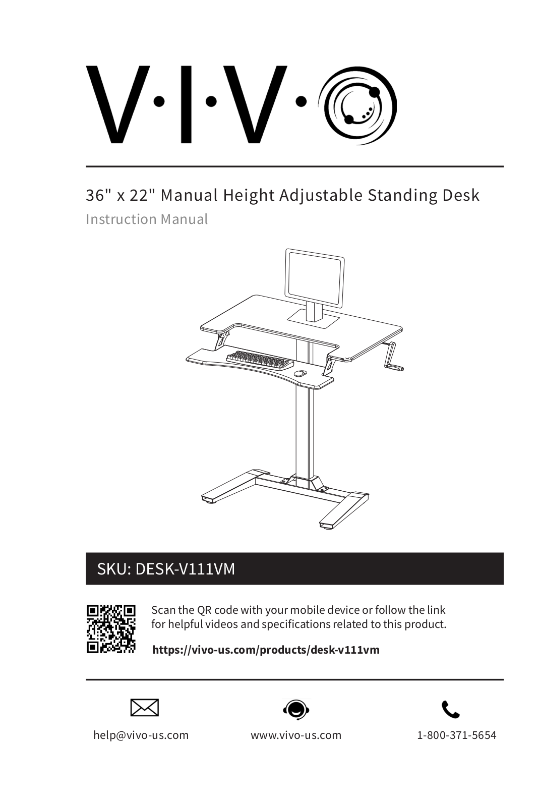 Vivo DESK-V111VM Instruction Manual